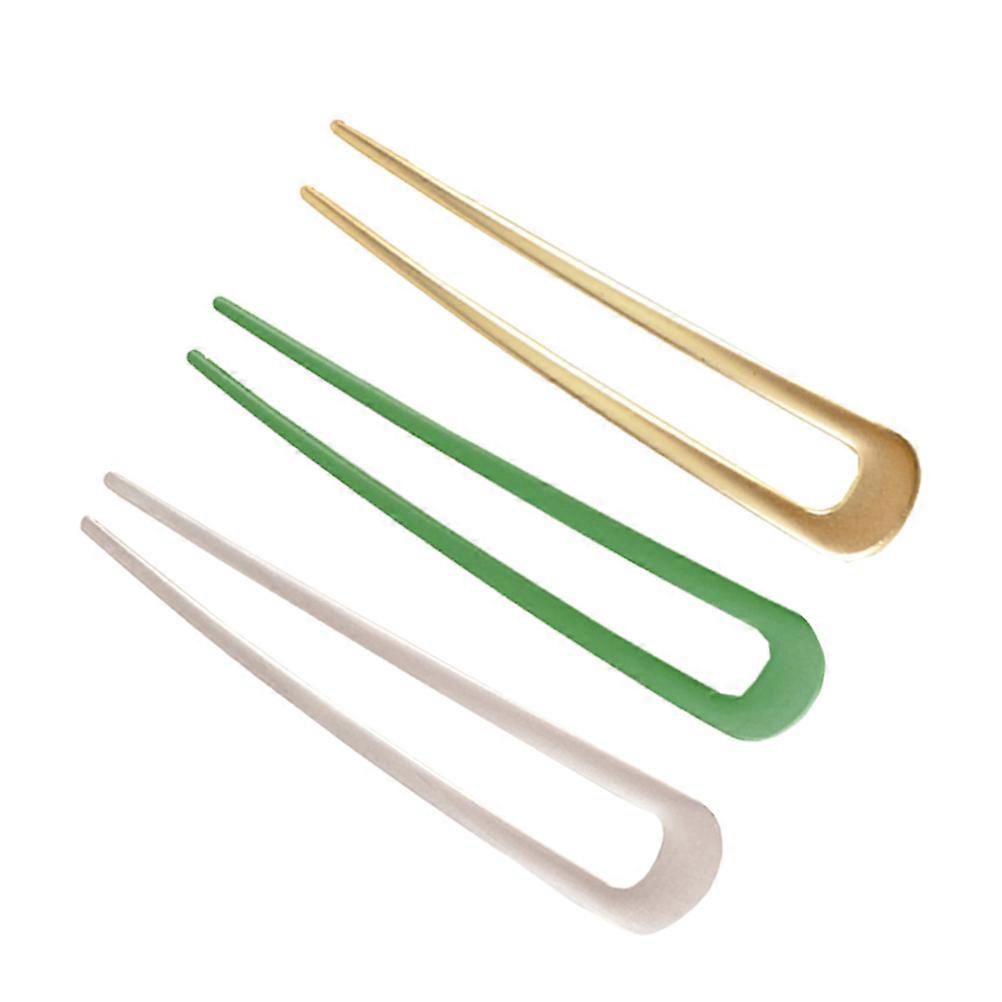 مقاطع الشعر الملونة على شكل حرف U سبائك مقاطع شعر صغيرة للحياة اليومية 3 قطع