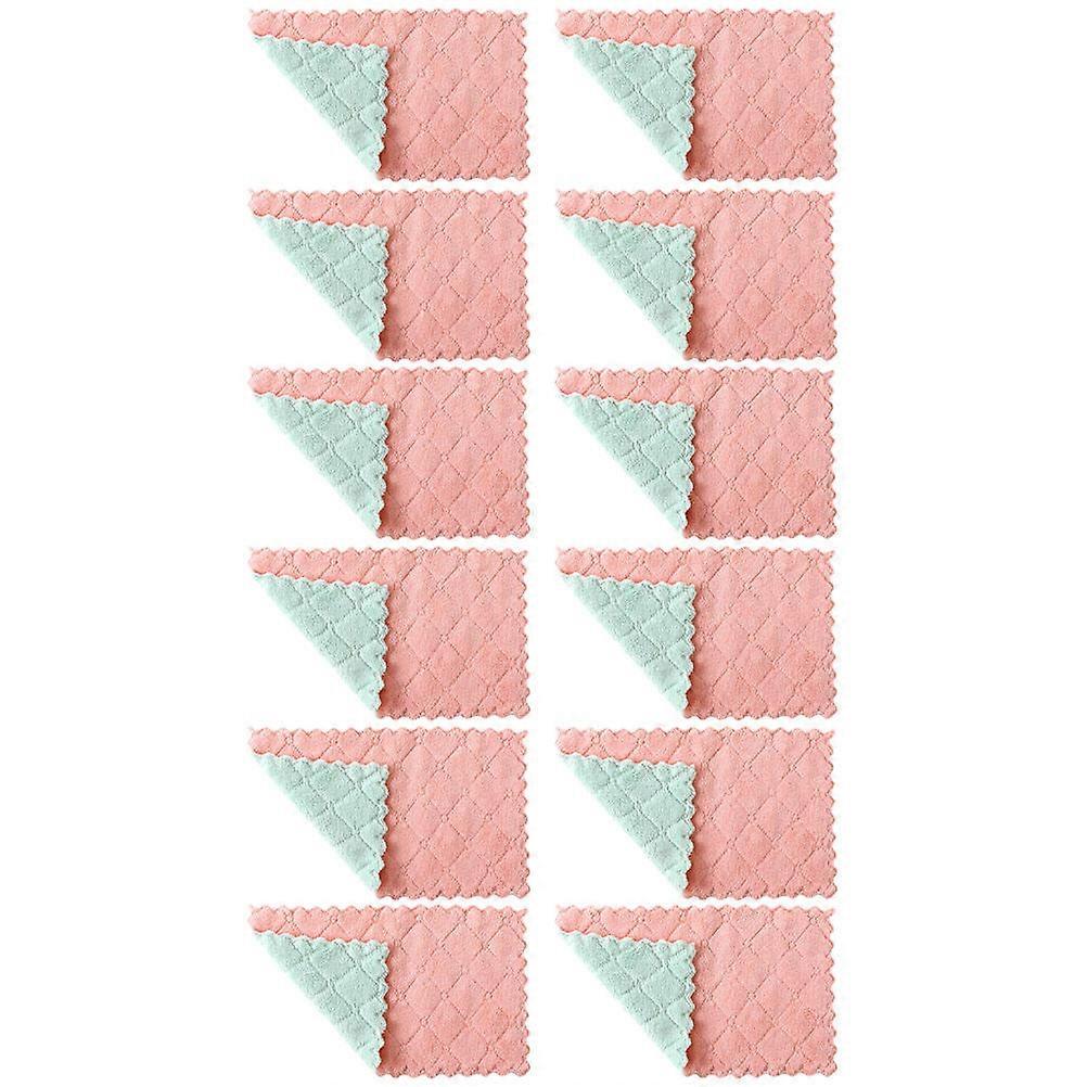 Kitchen Washcloths Multifunctional Dish Towels Simple Design Household Users 12Set