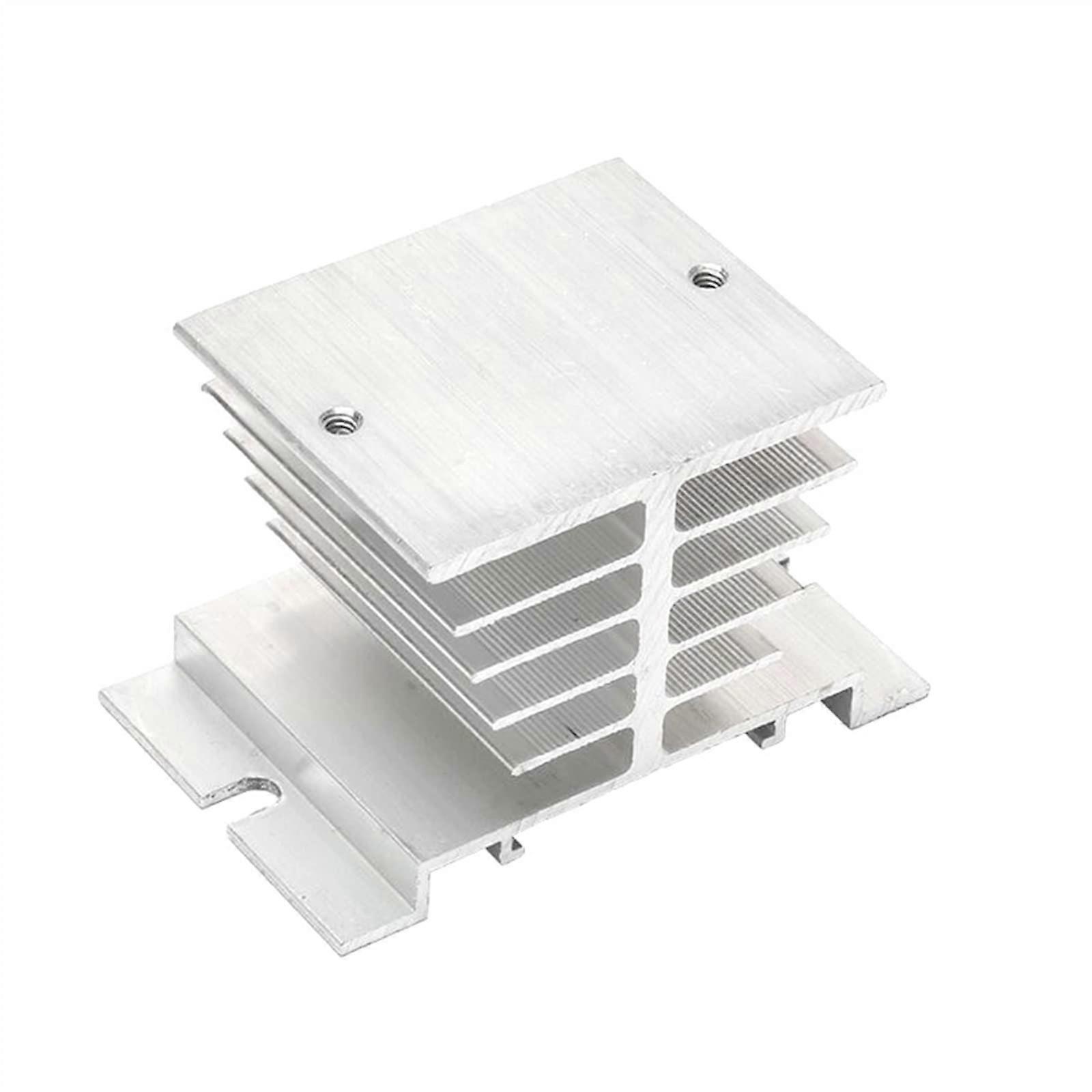 SSR 10AA 25AA 40AA AC control AC SSR White Shell Singlephase semiconductor relay with plastic cover 1 piece (Size : Heat sink)