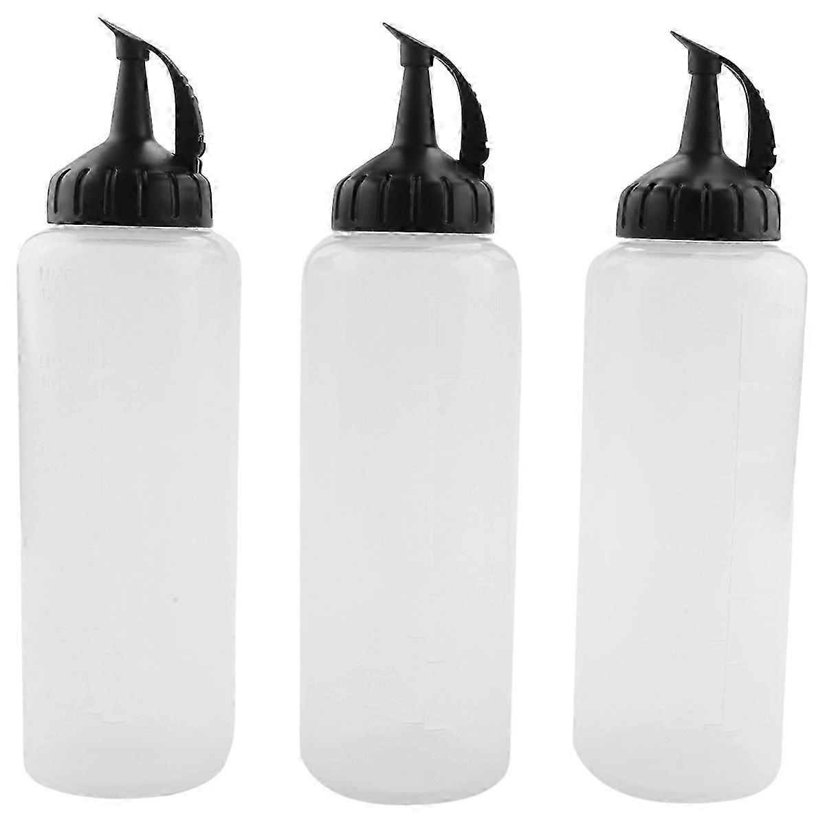Chef's Squeeze Bottle, Pack of 3, Condiment Squeeze Bottles, Ketchup Squeeze Squirt Bottle for Sauce Edition 0708