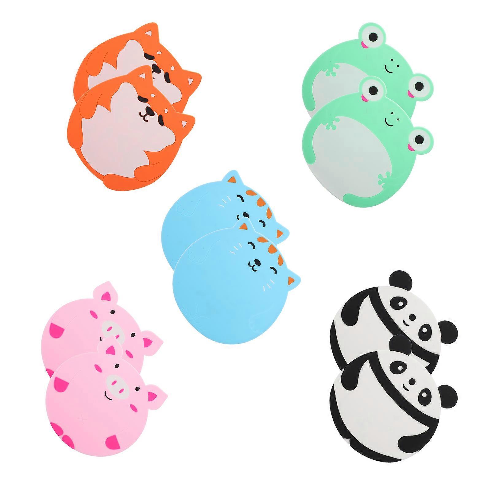 Cartoon Series Coaster Heat-Insulated Placemats Assorted Color 15X15CM Protect Table Surface 10Pcs