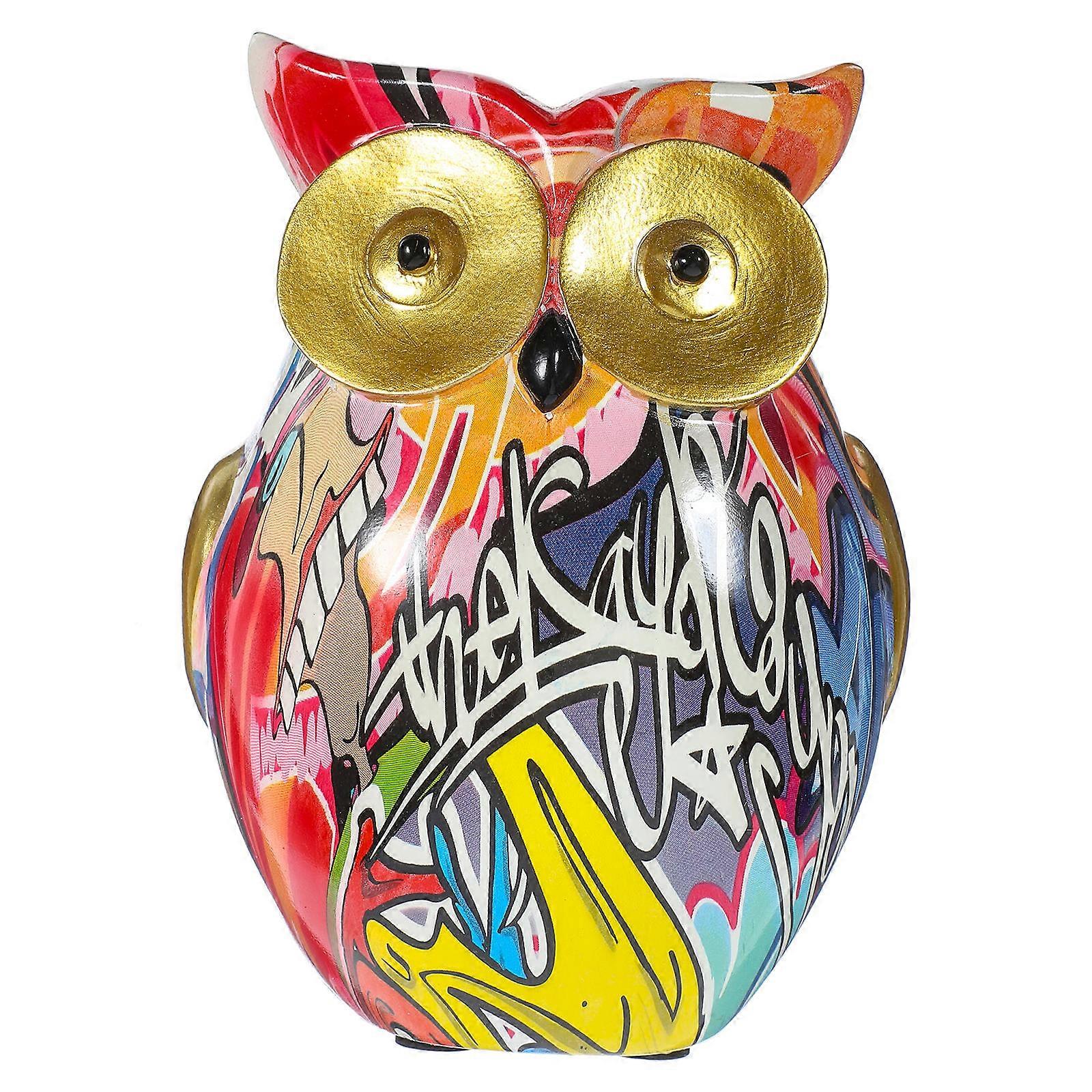 Resin Owl Ornaments Desktop Small Bookshelf Owl present 1Set