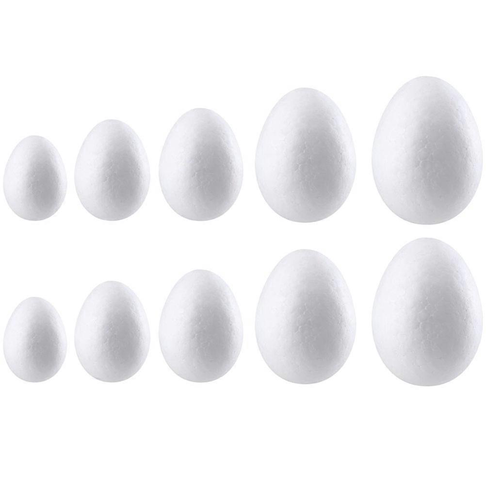 Egg Decorating Easter Eggs Painting Egg Holiday Art Flower Arrangement 10Pcs White 9cm