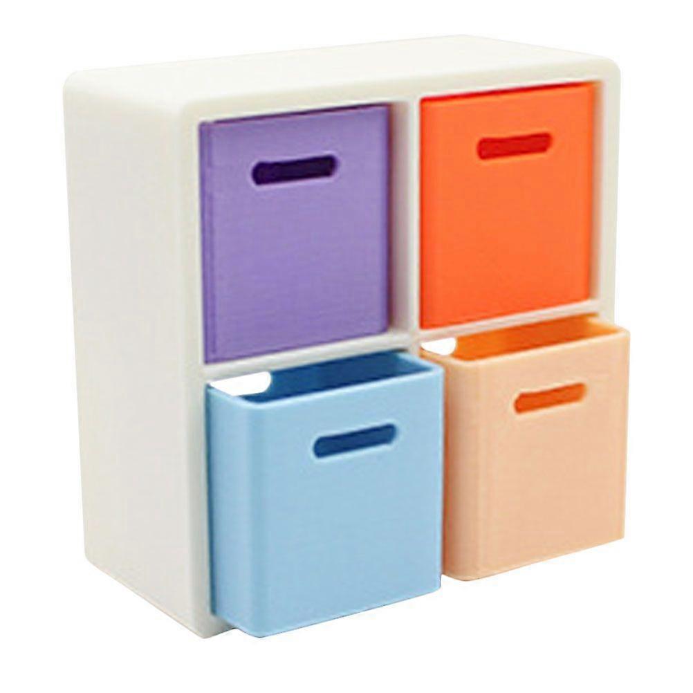 1 Set Mini Dollhouse Storage Box With Miniature Storage Rack 1:12 Plastic Tiny Storage Containers For Organizing And Displaying Tiny Dollhouse Items