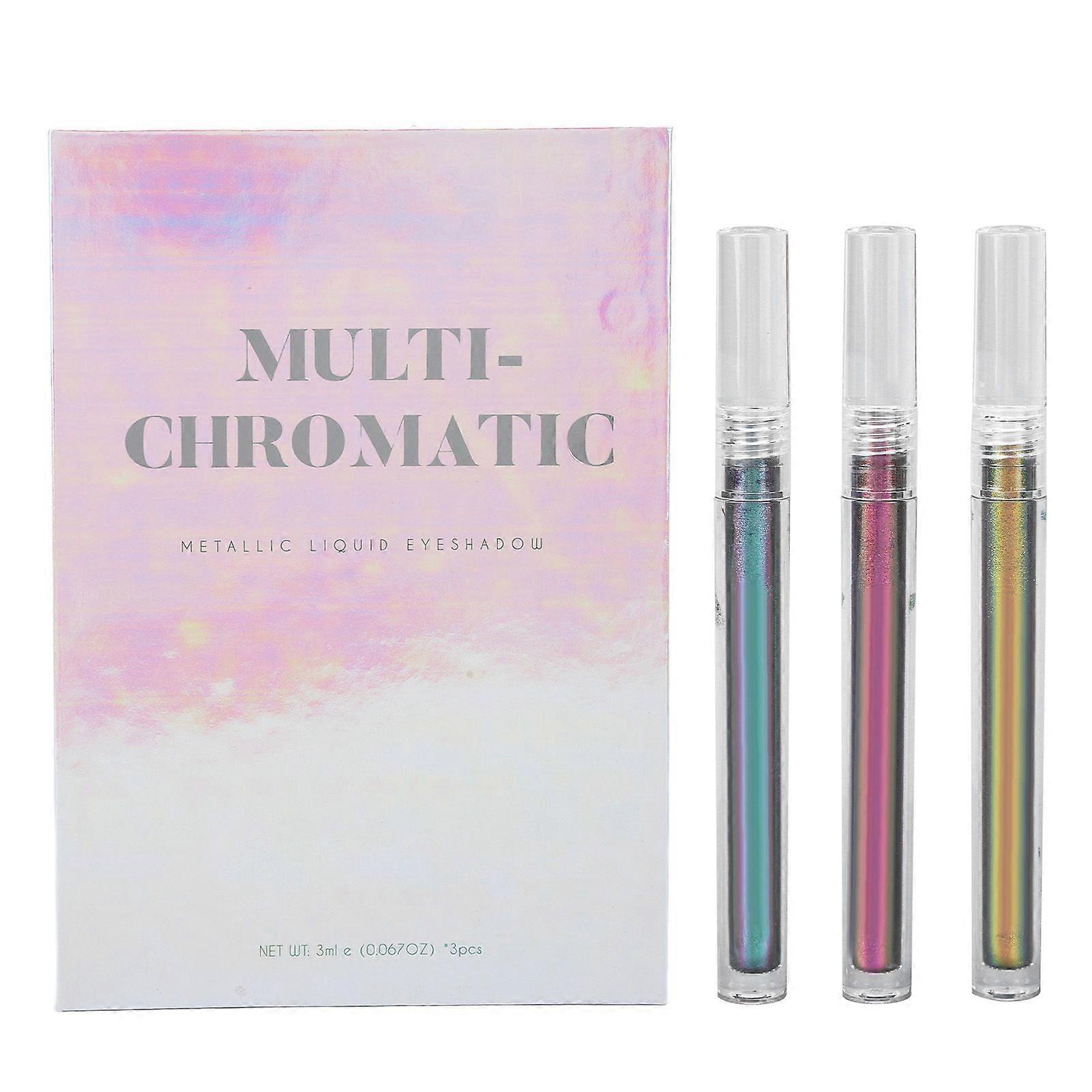 2025 Latest Model 3 Pcs Liquid Eyeshadow Quick Drying Water Based Dazzling Gli...