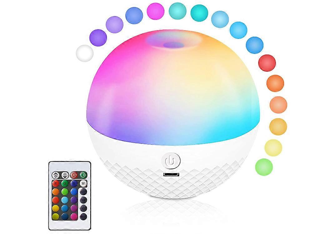 儿童夜灯，触摸夜灯 USB 可充电卧室床头灯，带遥控器 16 种颜色变化，男孩和女孩礼物（白色）