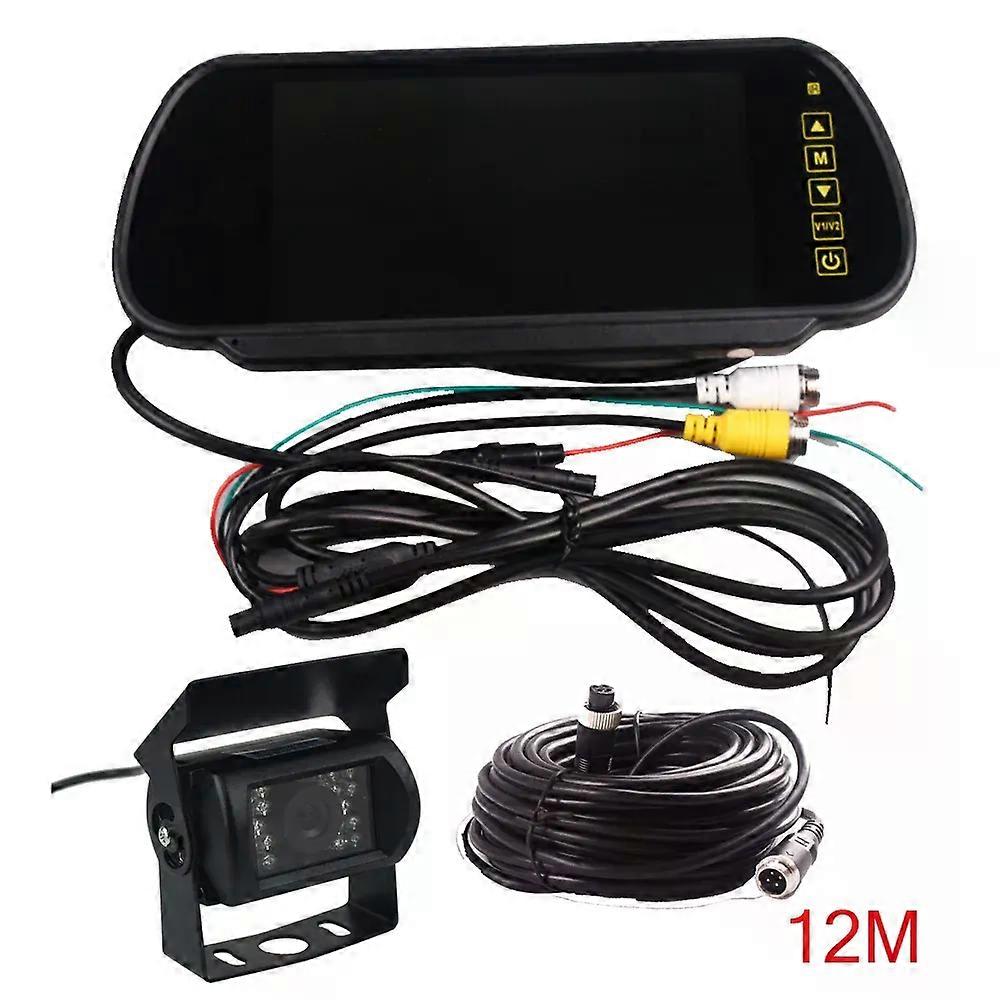 LED Reverse Camera 7 TFT LCD Monitor F Truck Bus Parking Assistance Monitors S DC 12V/24V Folding Car Monitors