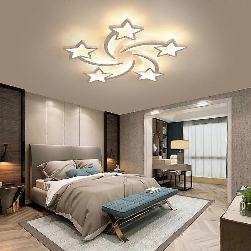 Dimmable Star LED Chandelier Semi Flush Ceiling Light