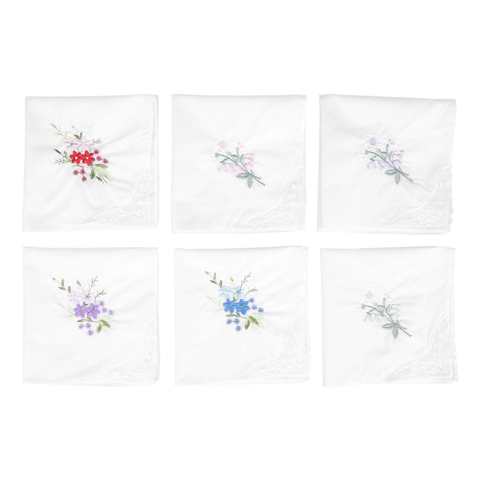 Serviettes en tissu de coton Serviette réutilisable Femmes dames 28.00X28.00X0.10cm Lavable 12Pcs