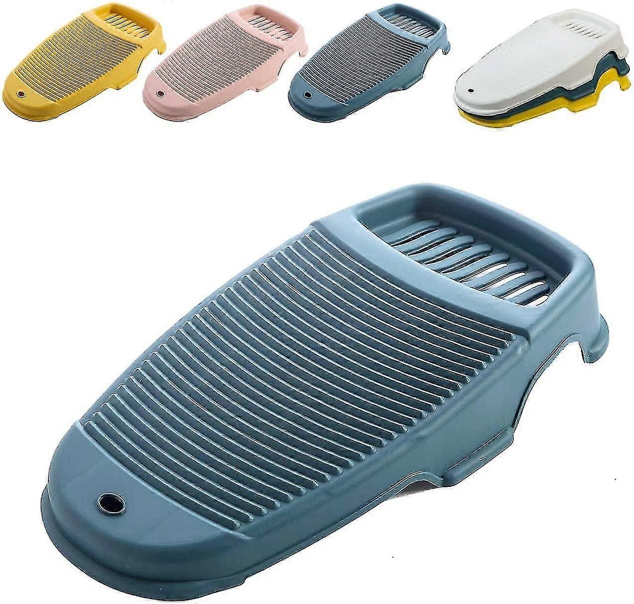 Plastic Washboard For Laundry With Soap Holder, Non-slip Clothes Washing Board, Water Saving Washboard For Washing Clothes, Washing Board For Home Lau