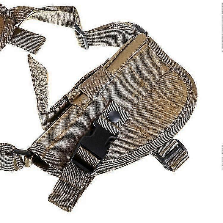 Khaki Outdoor Tactical Armpit Holster Concealed Quick Pull Sleeve Field Cs Sleeve Double Shoulder Multifunctional Special Agent Bag