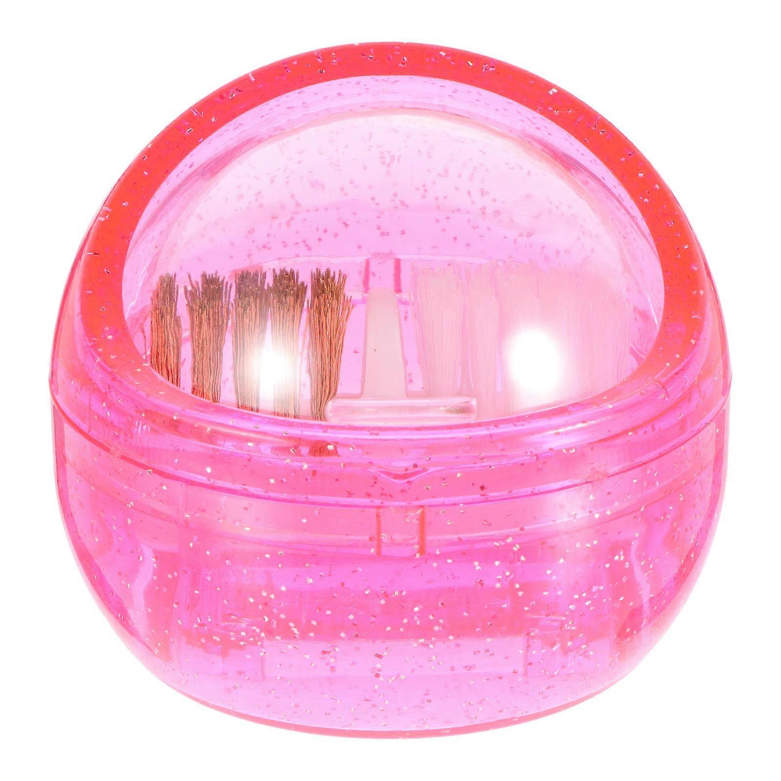 Dust Brush For Nails Professional Salon Use Round Plastic Extend Life 1Set