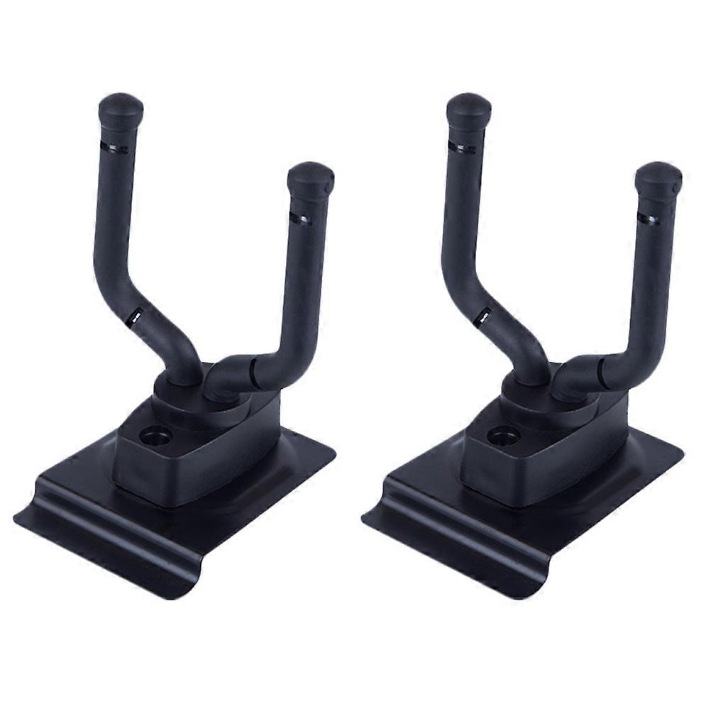 Wall Mounted Guitar Hanger Space Saving Strong Bearing Safe and Firm Wall Mounting for String Instrument Guitar Black 2Set