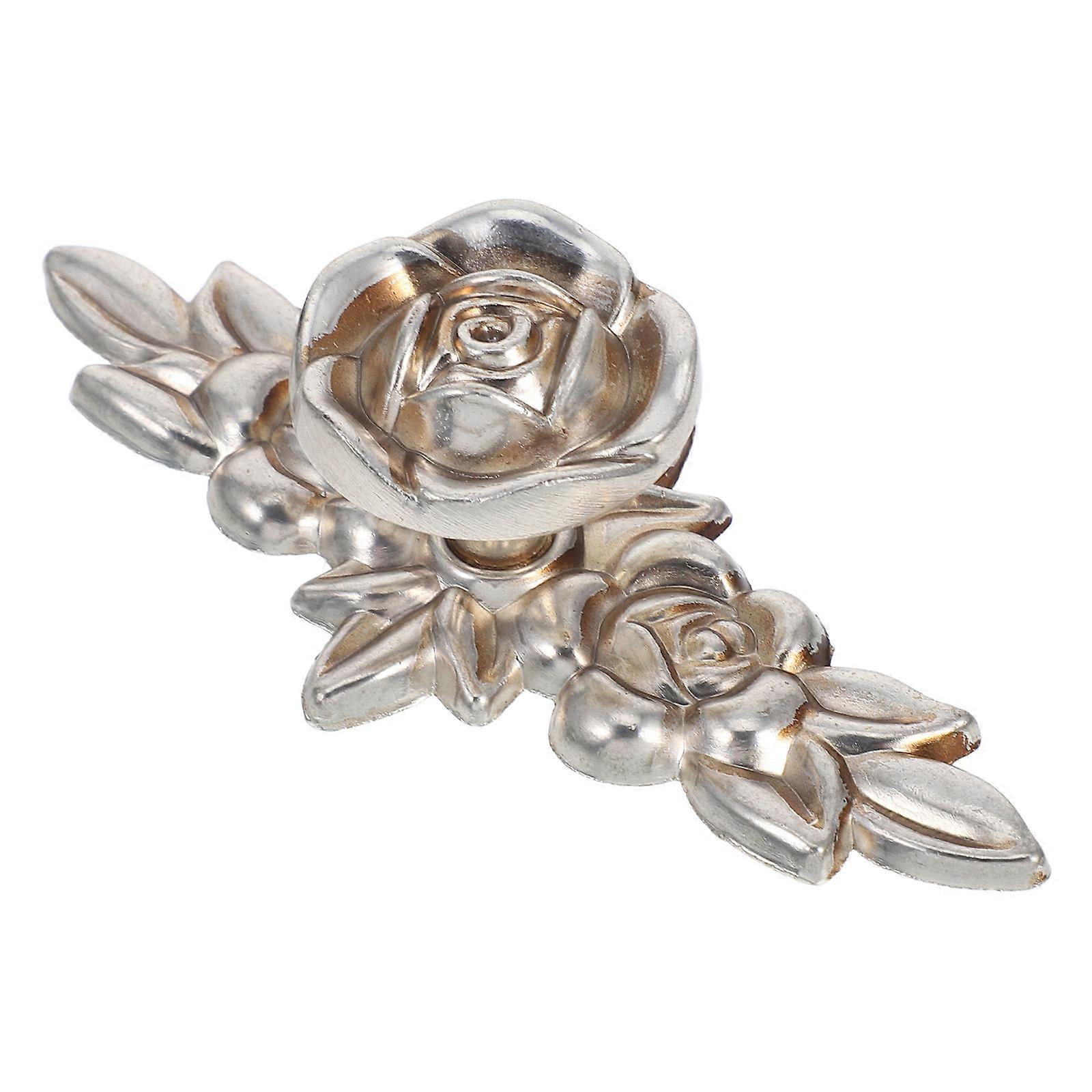 Vintage Floral Cabinet Knobs Zinc Alloy Rose Shape Decorative Easy Installation 1Set
