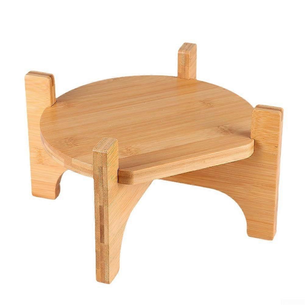 Sturdy Beverage Dispenser Stand for Small to Medium Containers, Natural Wood Finish, for Home and Events