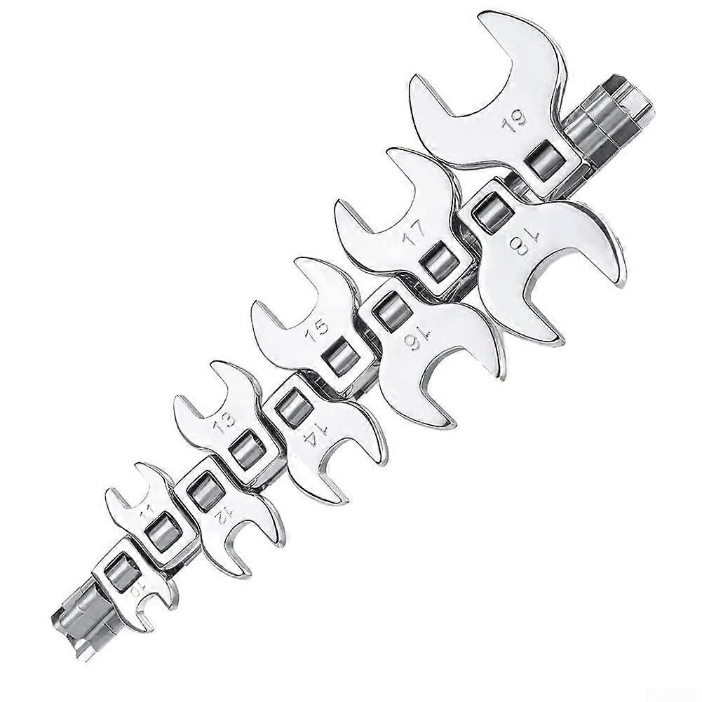 10 Pack 3/8' Crowfoot Spanner Set 10 Metric 19mm Diameter Spanner