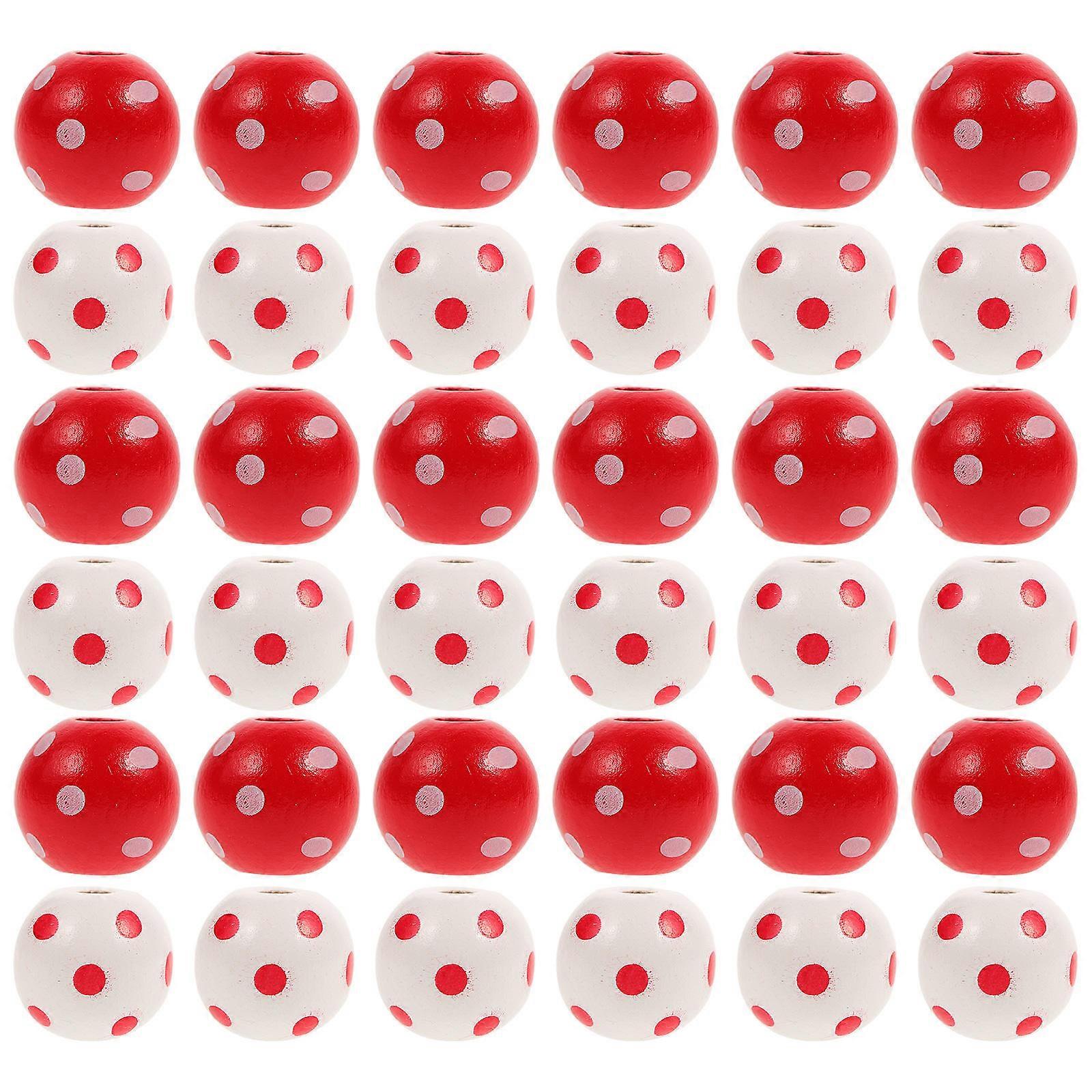 100 יחידות חרוזי עץ מקסימים ציוד יצירה לאביזרי תכשיטי DIY 0.5 אינץ '