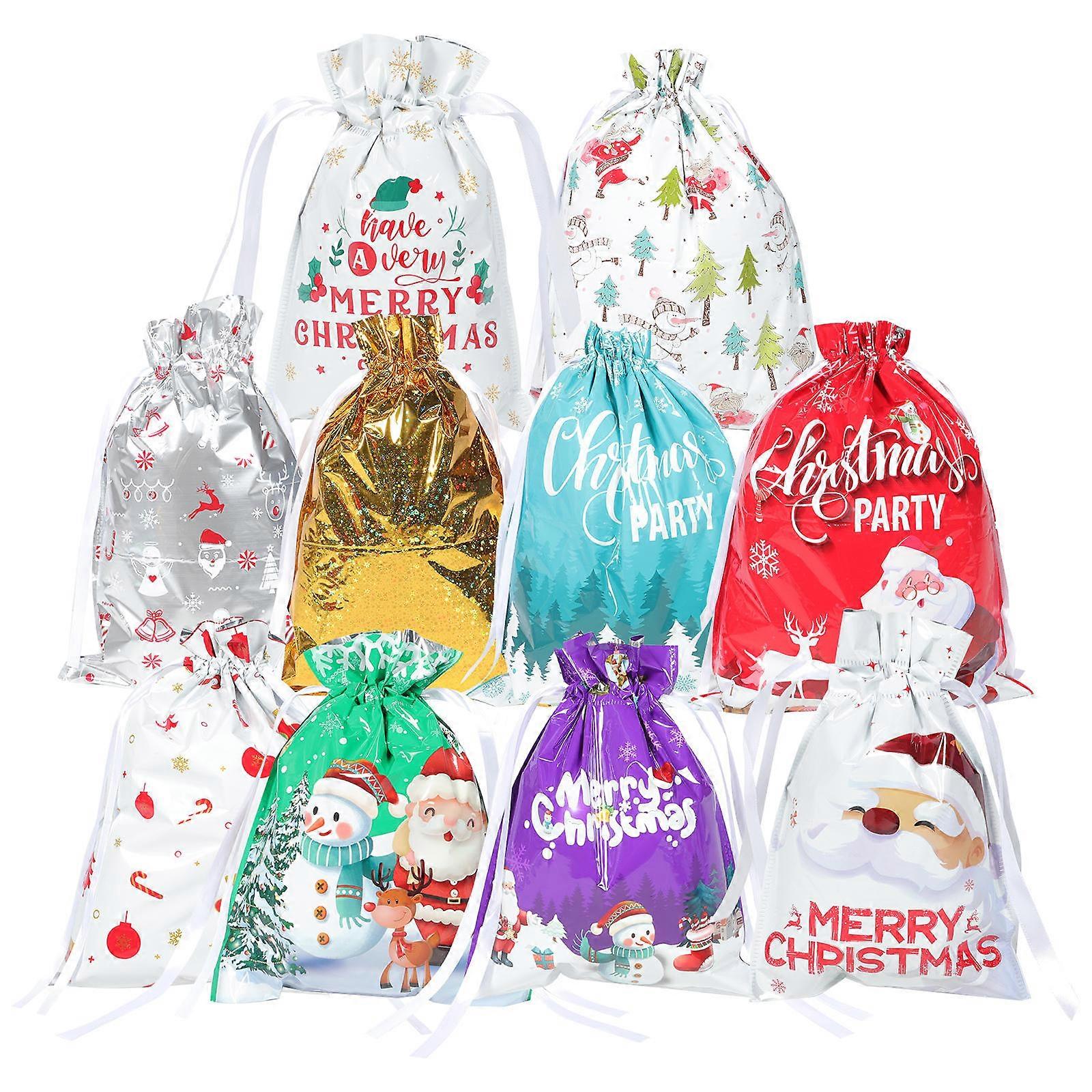 Here's a polished and professional product description for your **10pcs Christmas Drawstring Gift Bags**:
π **10 Pack Christmas Drawstring Gift