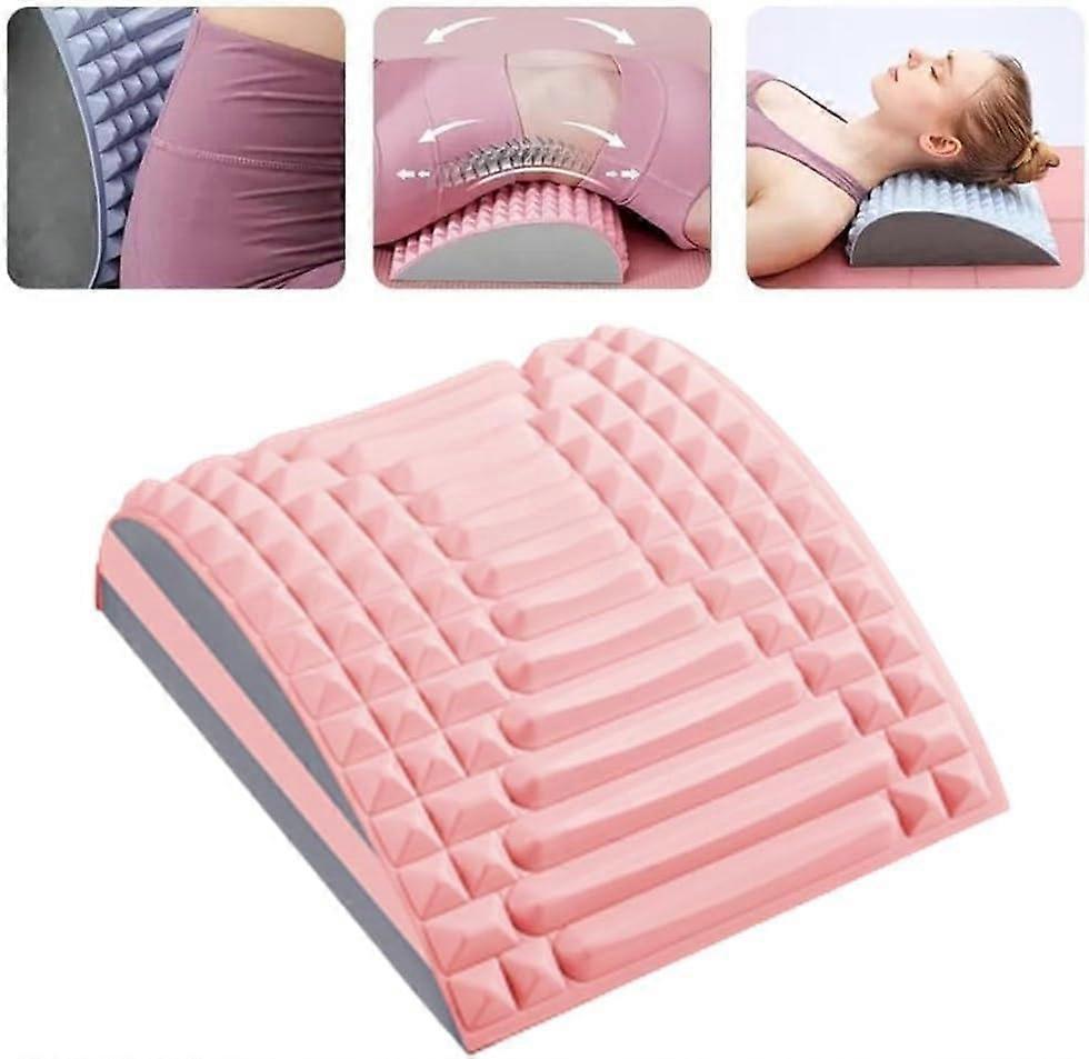 Back and Neck Stretcher, Neck Support, Posture Correction, Shoulder Relaxation Pillow, Pink