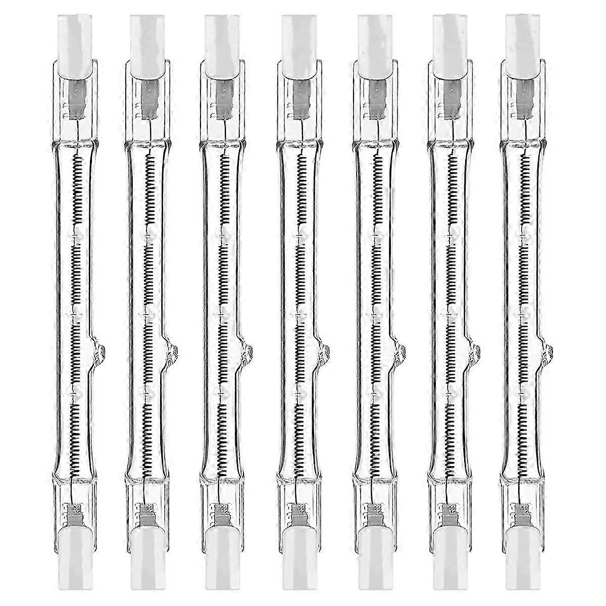 R7s Halogen Light Bulbs, 7 Packs R7s Bulb 118mm Dimmable 230V Halogen Bulbs, Tungsten Linear Light B Edition 0702
