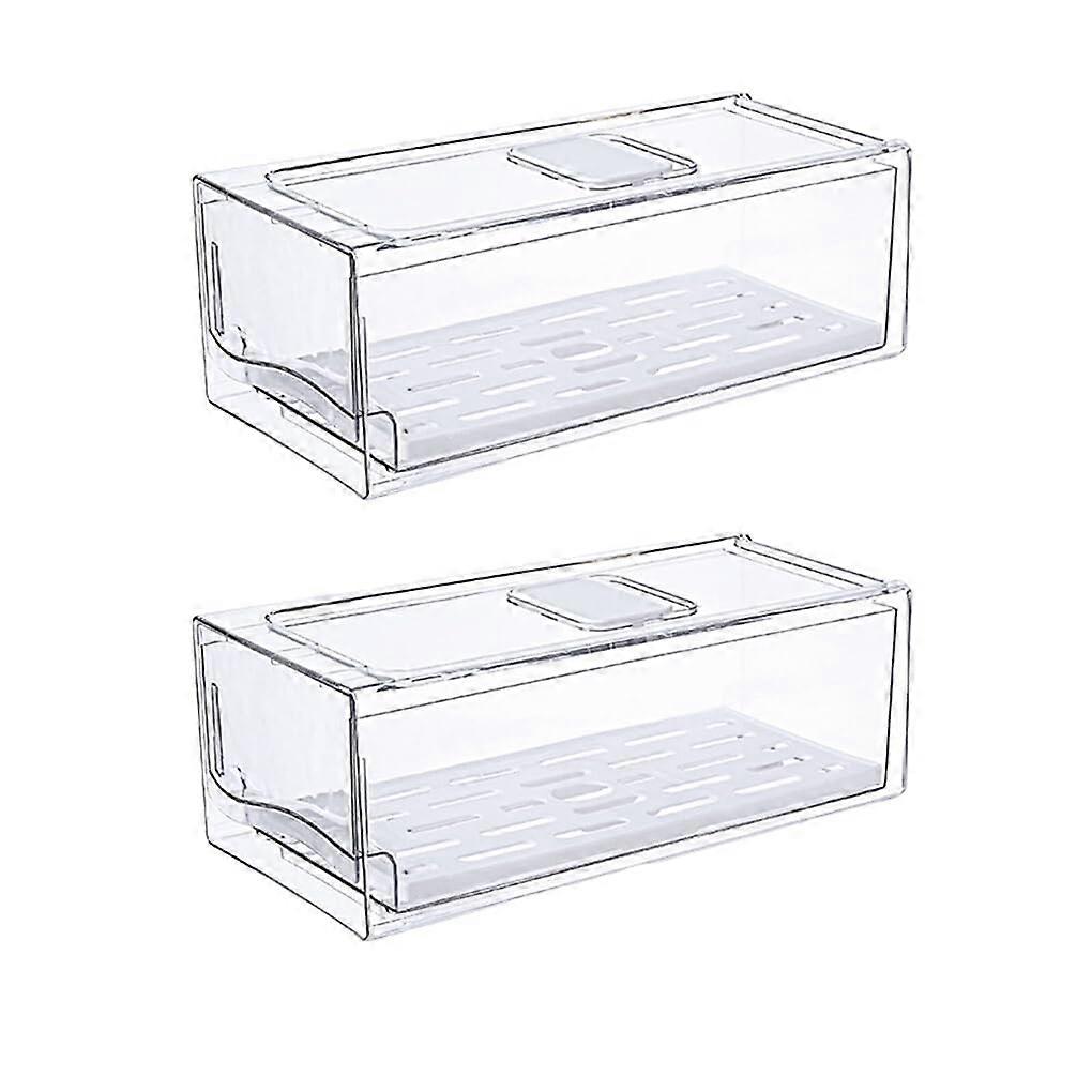 Reusable food storage containers, easy to clean and maintain, versatile, plastic refrigerator drawer organizer, userfriendly, S