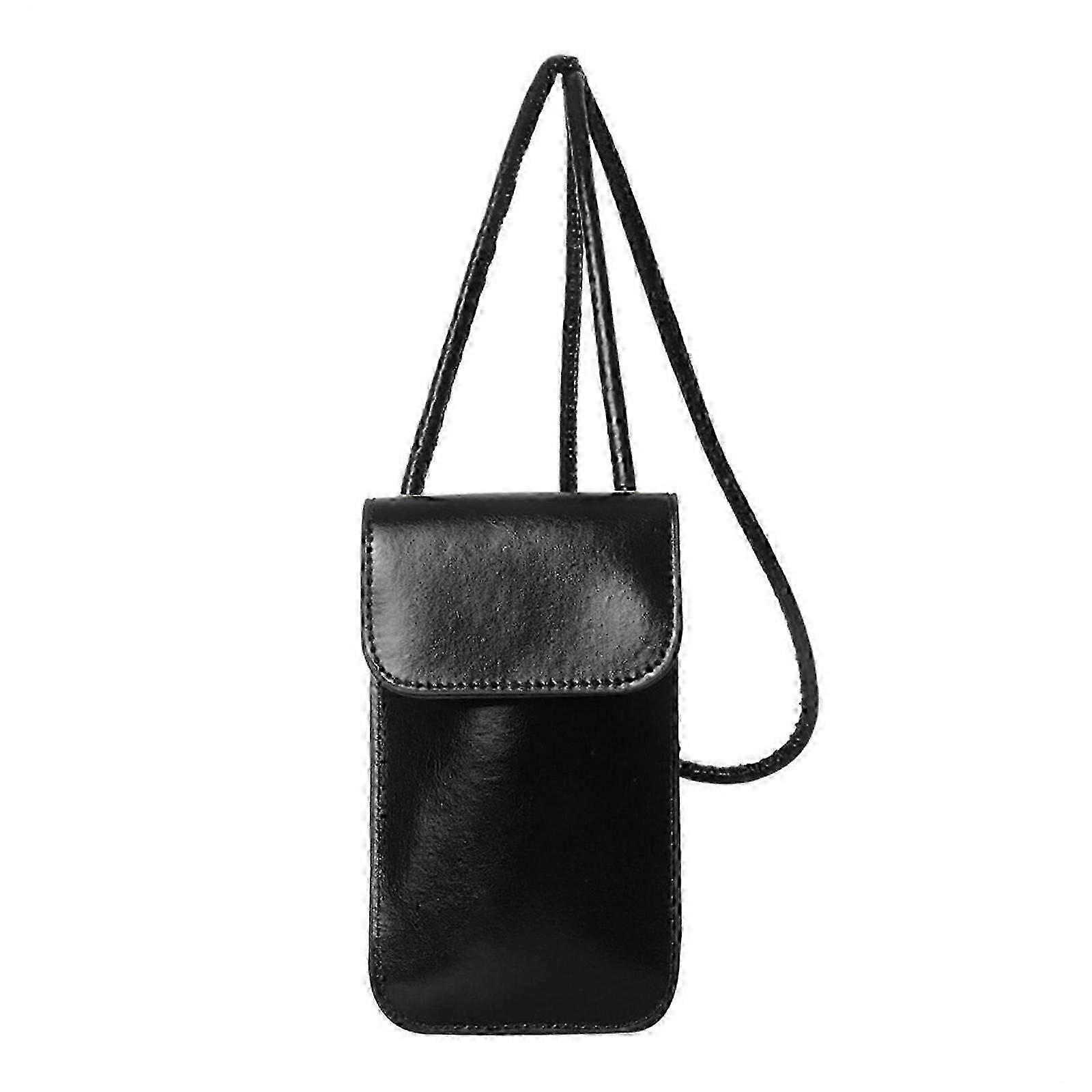 Mini Crossbody Phone Bag Women Cellphone Shoulder Bag Purse Leather Coin Phone Wallet With Shoulder Strap For Travel Silver