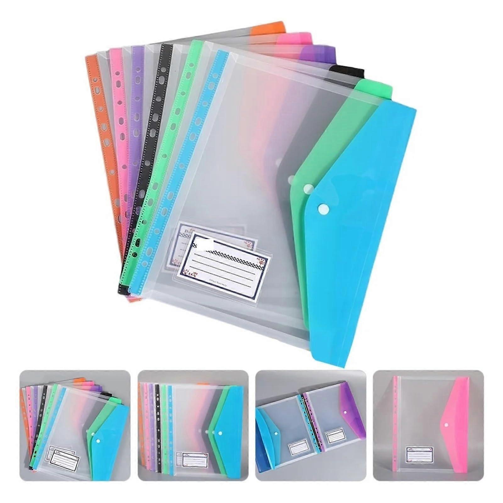 Plastic Folder Wallets 6Piece Transparent Document Holders, Organizers, Card Folders