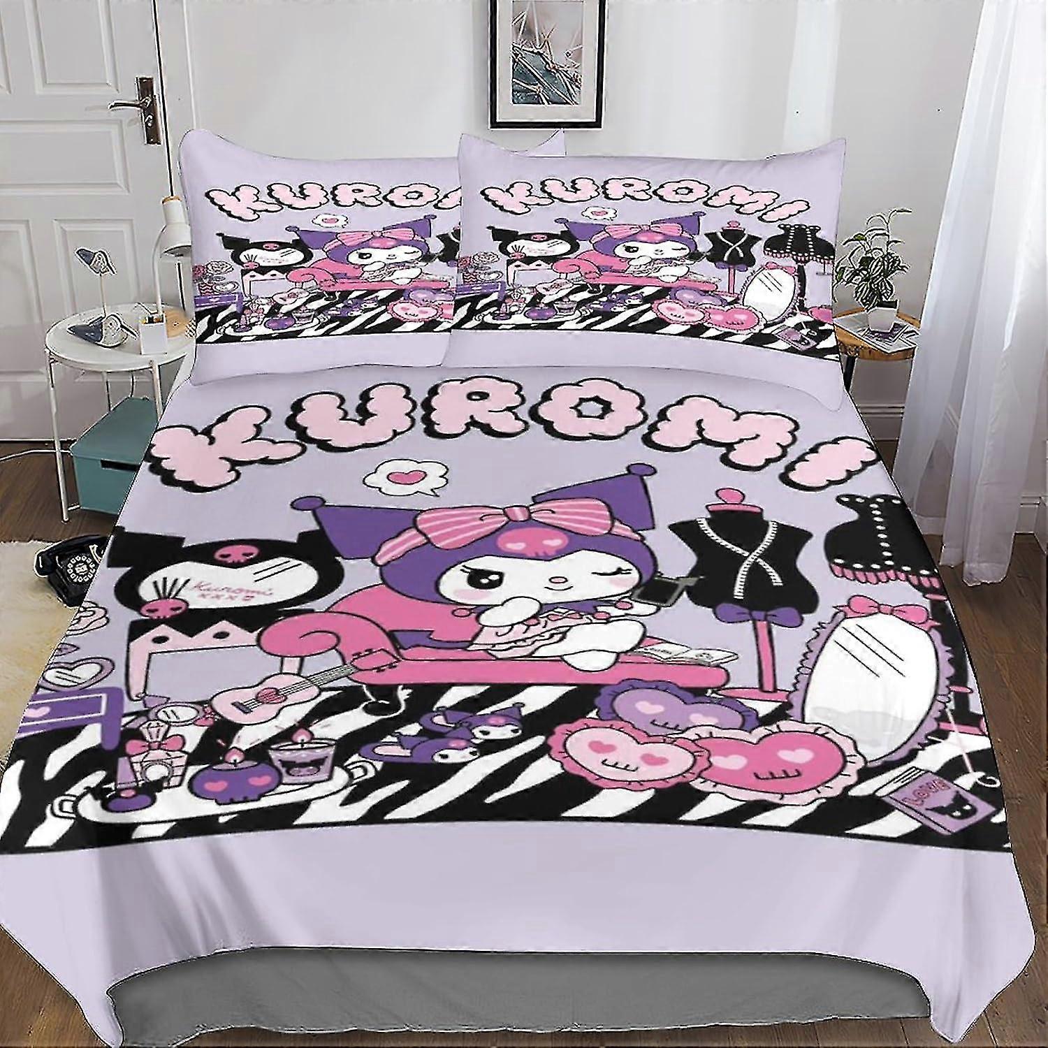 3D Printed Duvet Cover Set for Certain Brand, Soft Microfiber Melody Quilt Cover 3 Pcs with Zipper Closure Bedding Set and Pillowcase Double