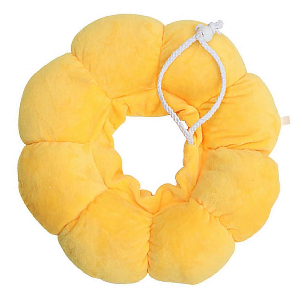 Adjustable Cat Recovery Collar With Sunflower Pattern Elizabethan Style For Kittens Size M Postoperative