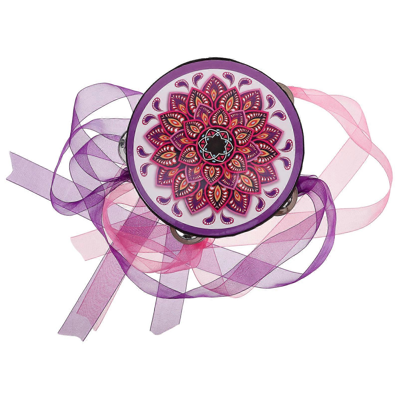 It sounds like you're looking for a **handheld tambourine** description or product information. Here's a detailed description that could be used for