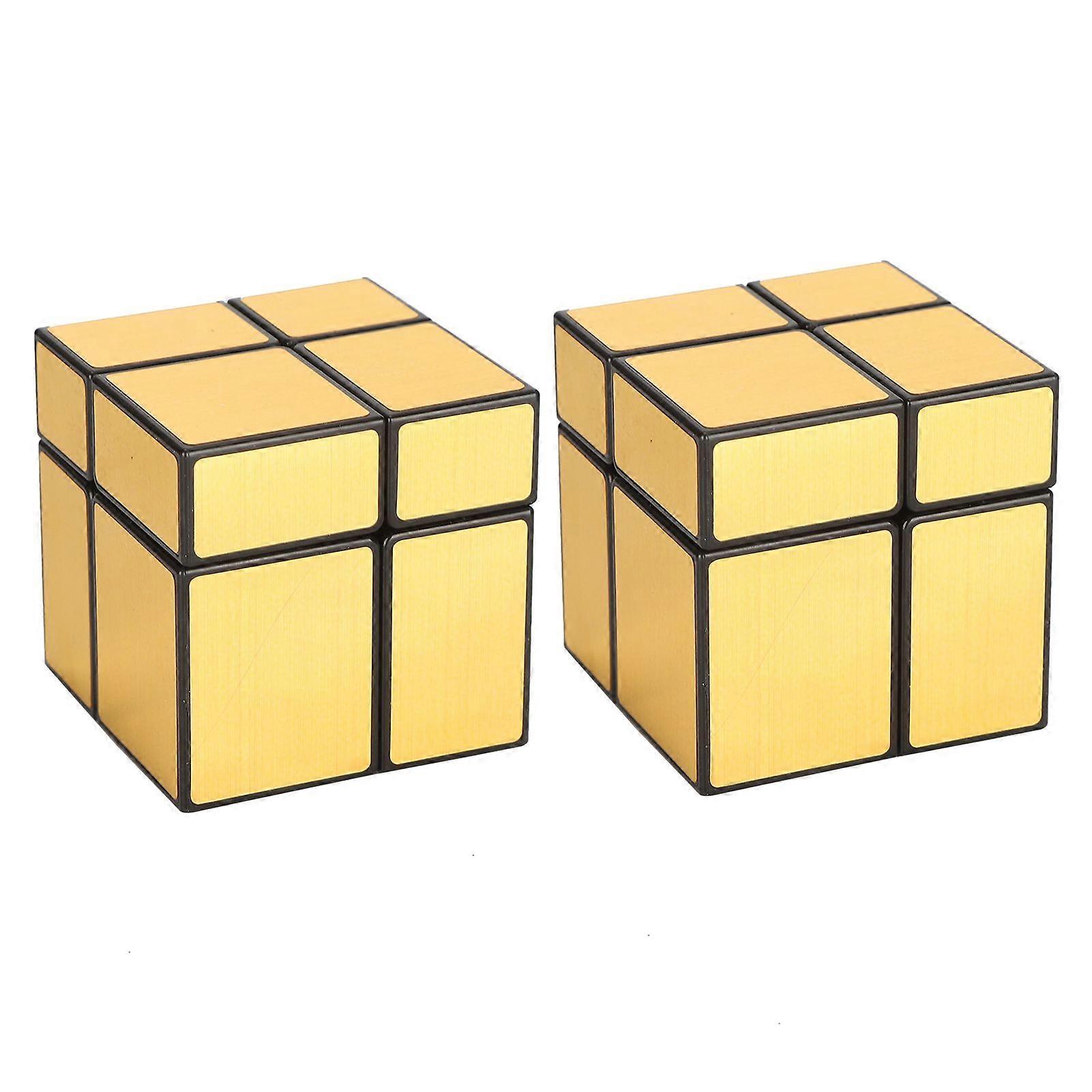 2025 Latest Model  2Pcs Magic Second Order Cube Golden Mirror Puzzle Learning