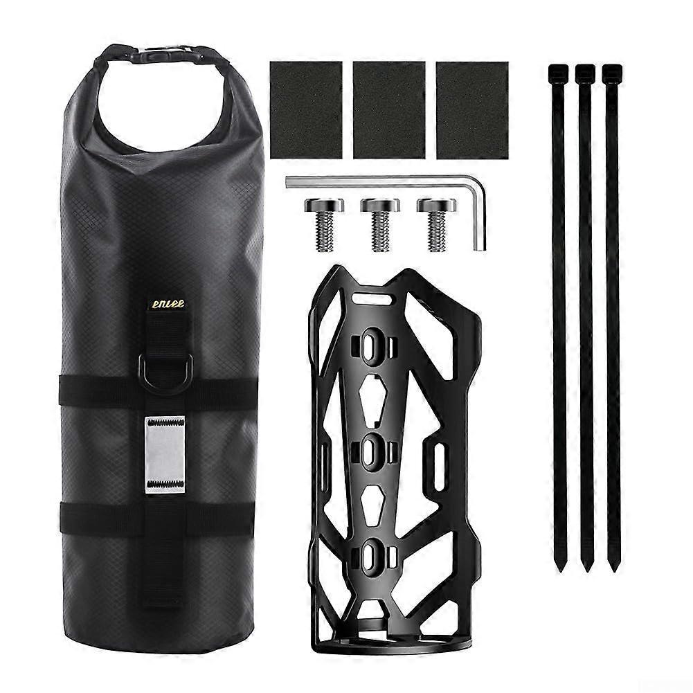 Waterproof 5L Bicycle Front Fork Bag with Reflective Stripes for Enhanced Safety in LowLight Conditions (A)