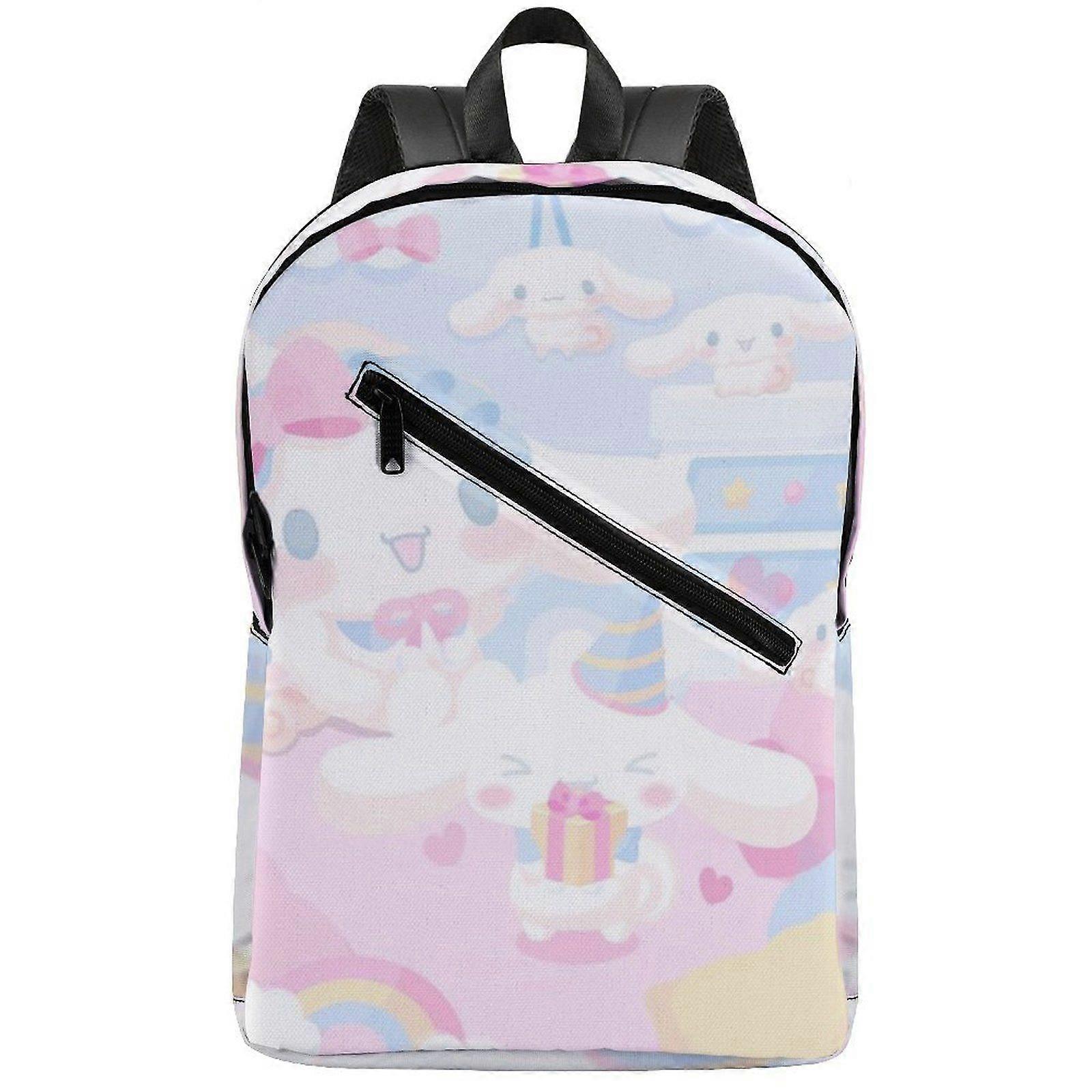a1692 CINNAMOROLL Comfortable School Backpack with Semi-Full Print and Shock-Absorbing Padding for Daily Use m1692