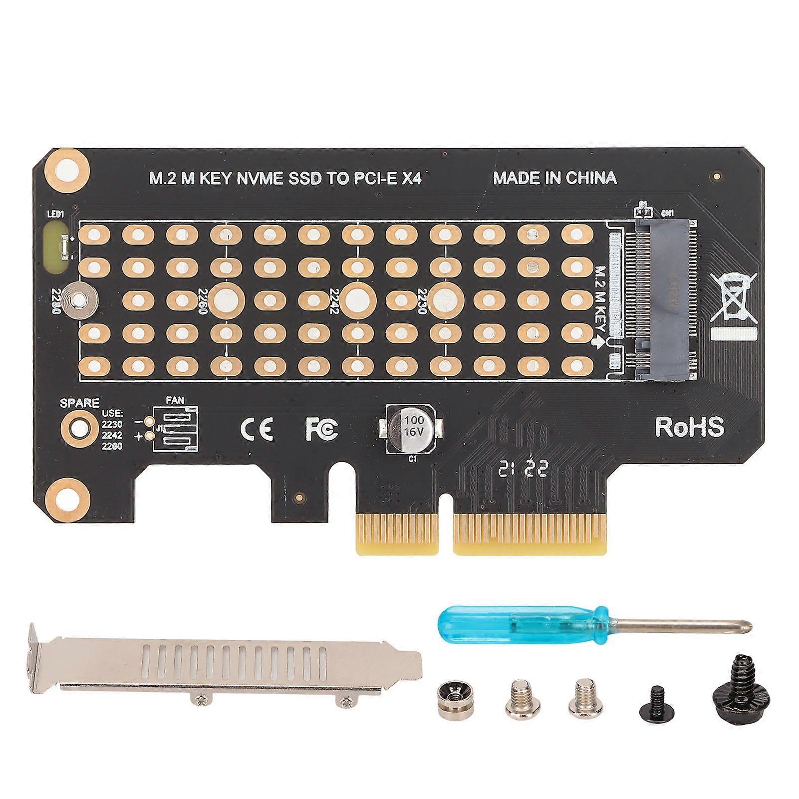 M.2 to Riser PH41X4A Full Height Bezel NVME M.2 to PCIE3.0 Adapter Card Windows for OS/for Linux