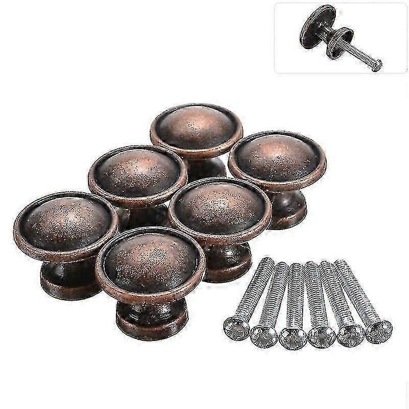 Classic Copper Cabinet Handles - Elegant Round Door Knobs for British Homes