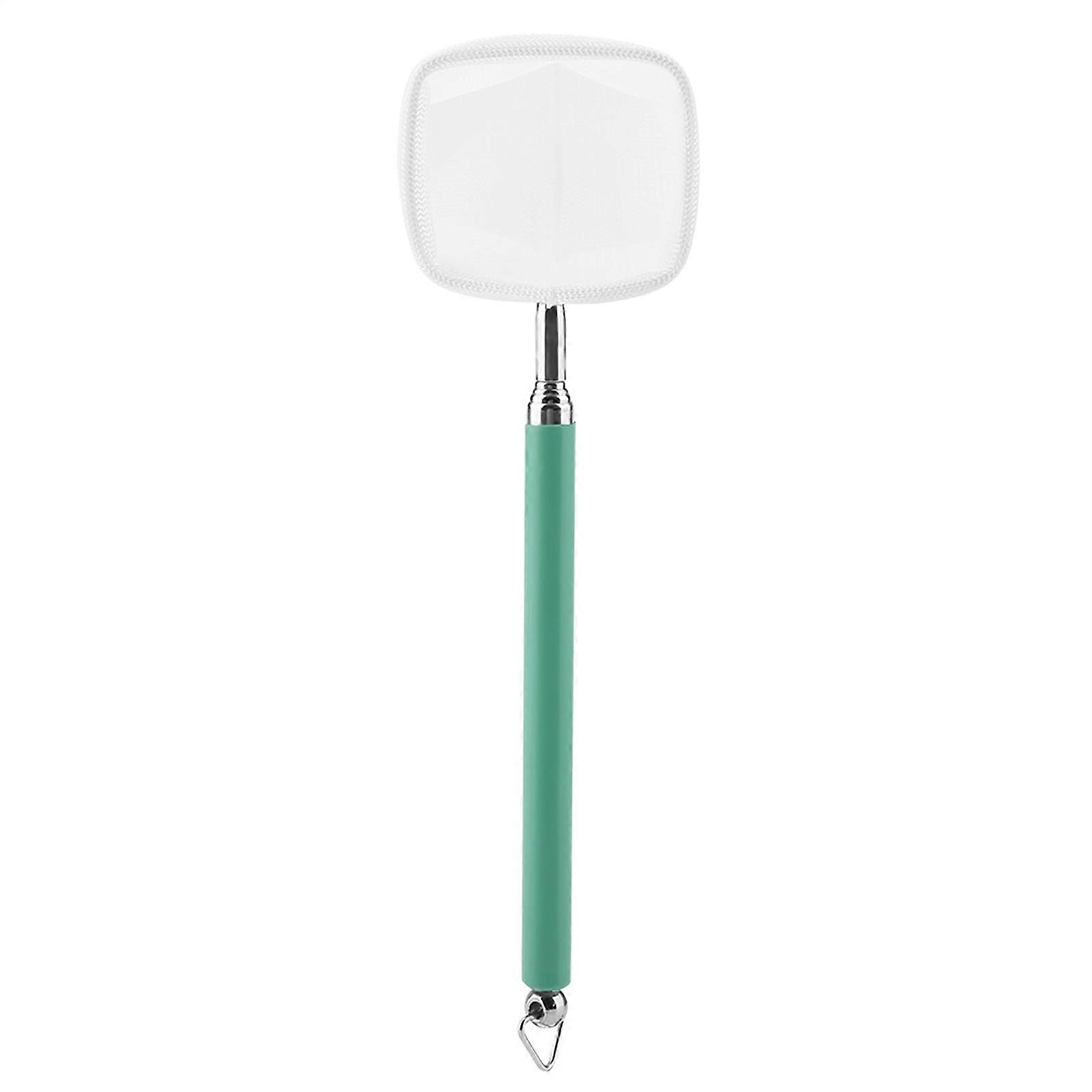 Extendable Telescopic Fish Shrimp Skimming Net for Aquarium Fish Tank Pond (Green Square )