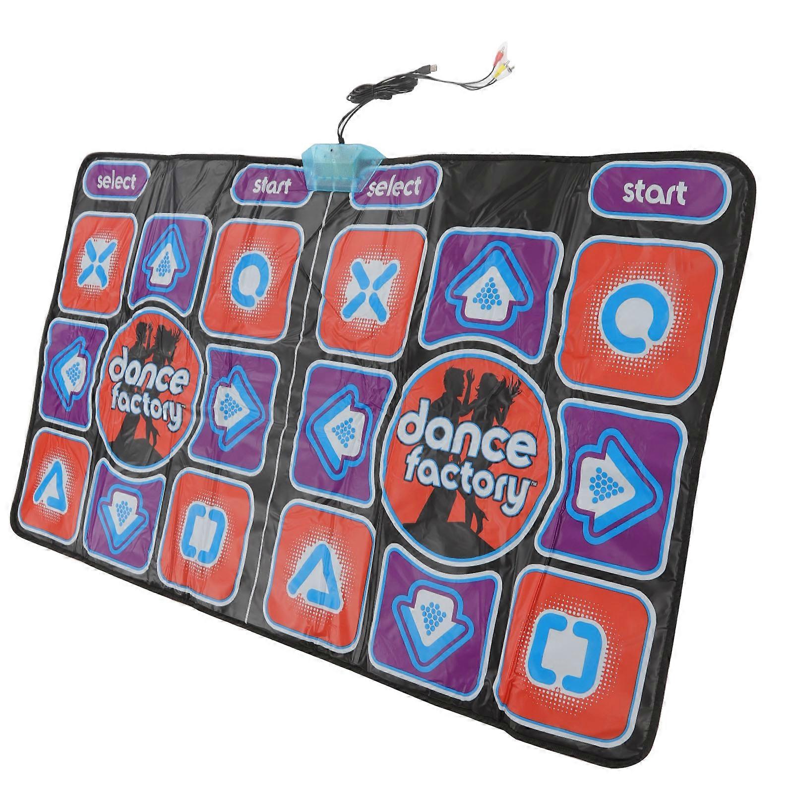 Electronic Dance Mat Wireless 2 Player AV Interface Remote Control High Sensitivity TV Dance Floor Pad