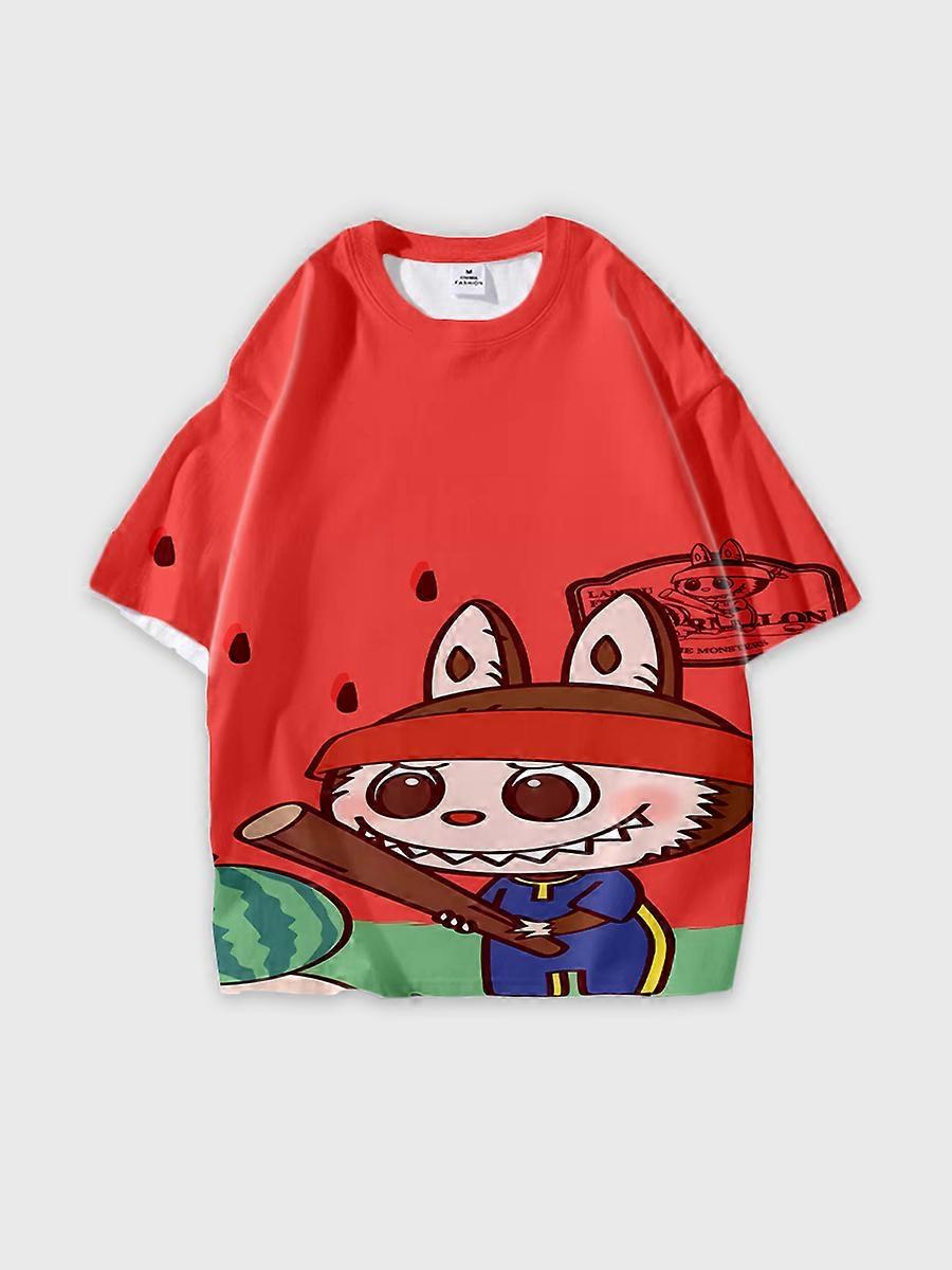 T-shirt round neck Pattern loose short sleeve JW6418