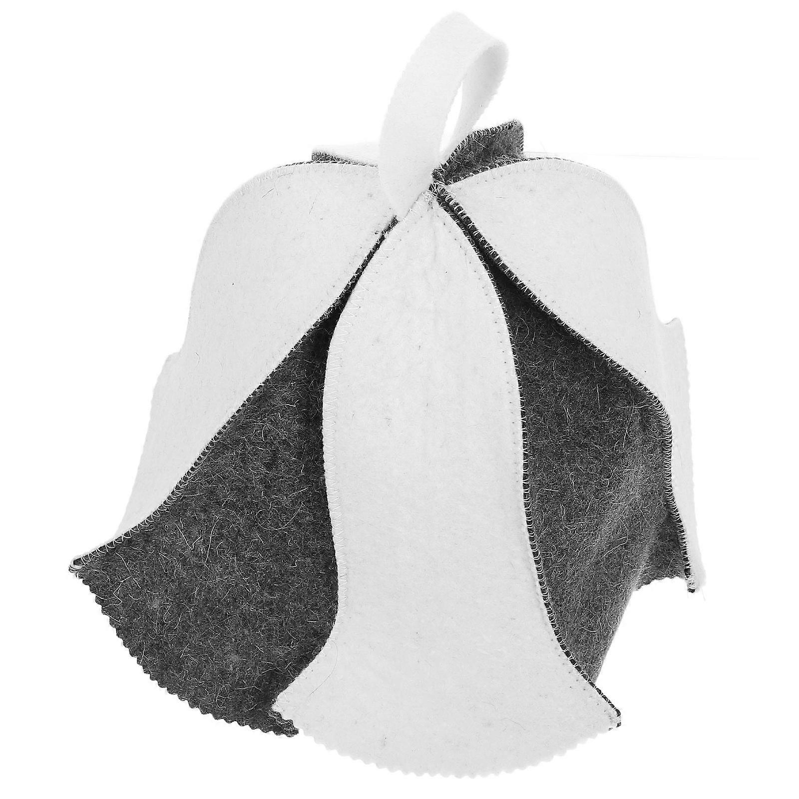 Felt Sauna Hats Thick Design Sauna Room Breathable Wool Material 1Set