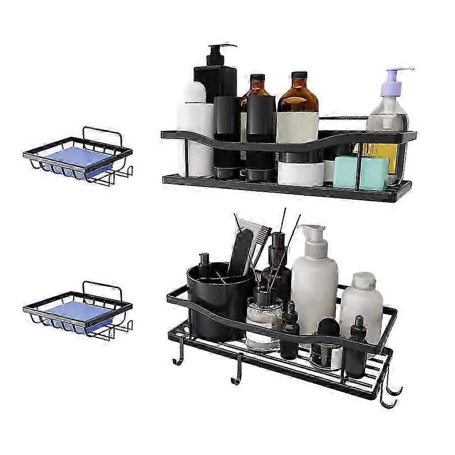Versatile Iron Shower Caddy Organizer for Toiletries & More - Rust-Resistant Storage Solution for Bathroom Essentials
