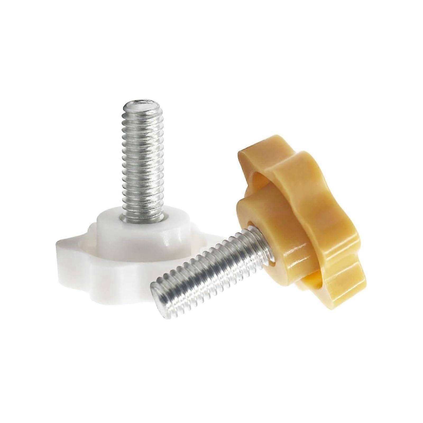 Knurled Screw Thumb Screws M4 M5 M6 M8 M10 White Bakelite Hand Tight Screw Handle Bolt Thread (Color: White, Size: M1)