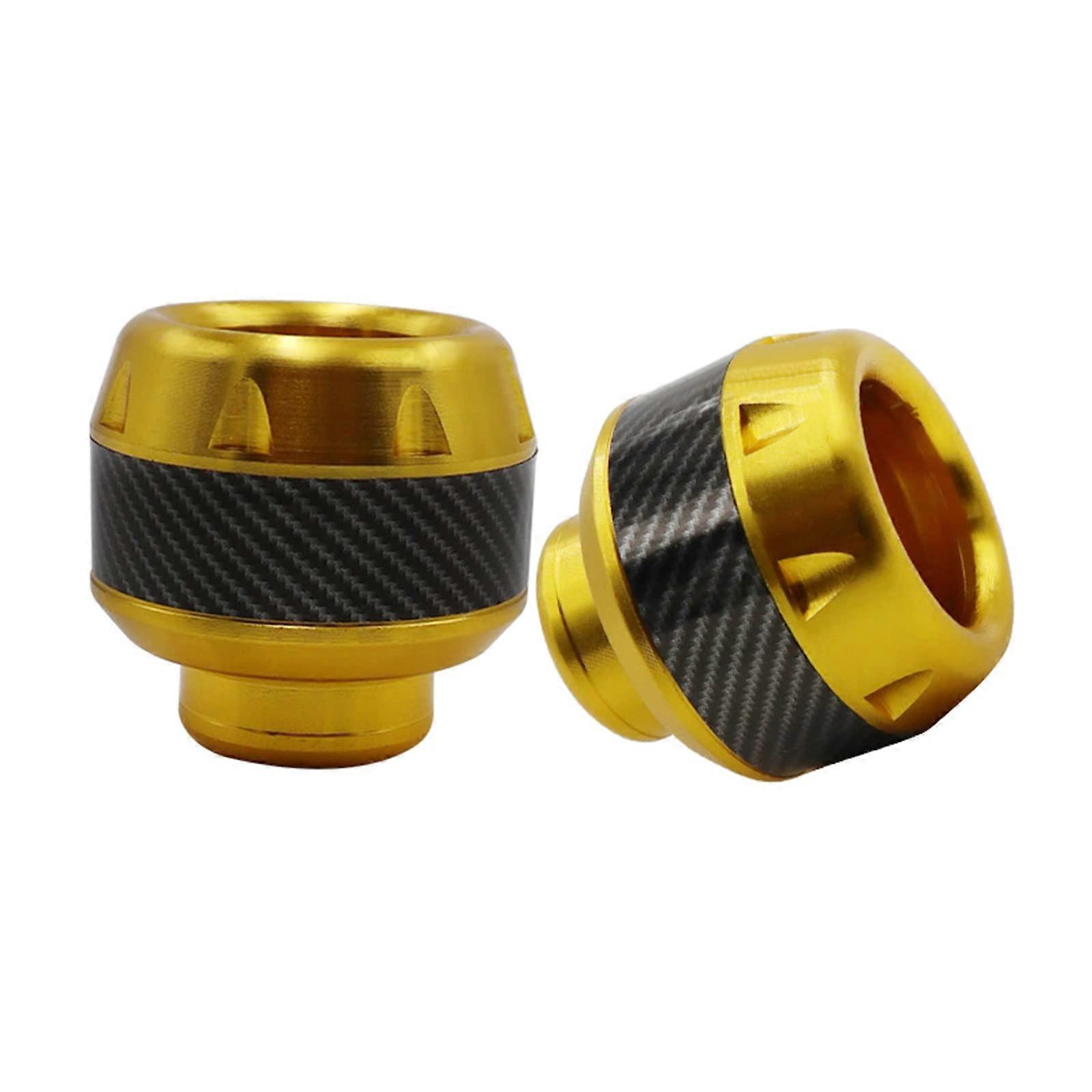 CNC Frame Slider Aluminum Fork Wheel Crash Guard For Motorcycle, Scooter, and Moped Gold
