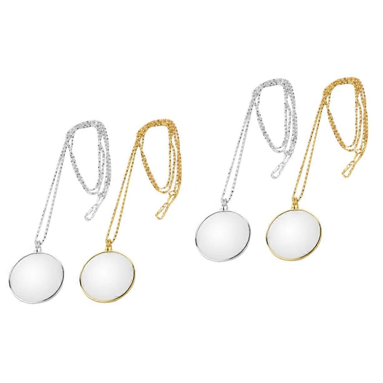 2 Sets Reading Magnifiers Elegant Magnifying Tools for Seniors Learning 2 Pieces Clear Lens Lightweight Design