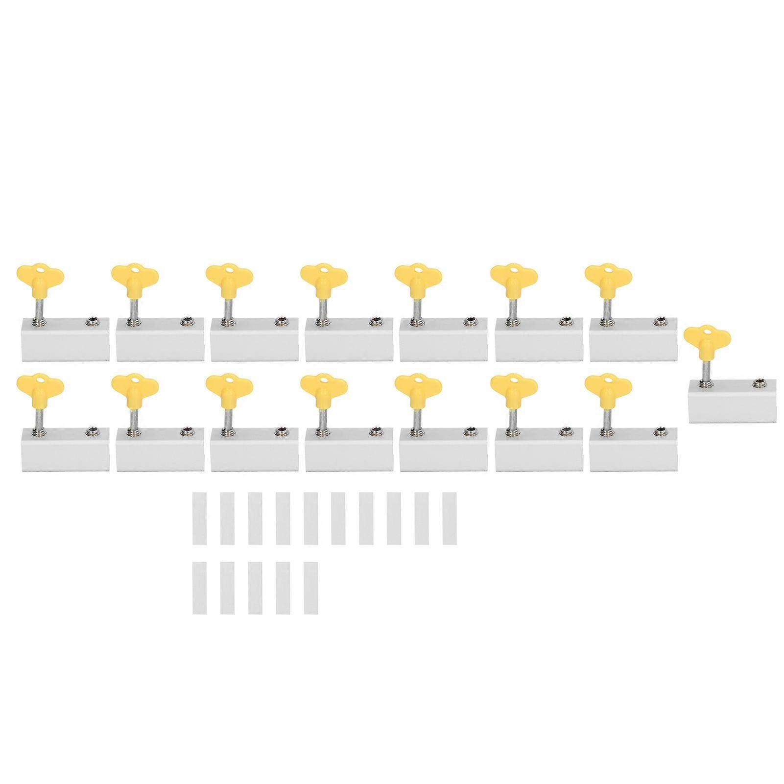 15Pack Sliding Door Safety Lock Double Hole Adjustable Child Vertical Horizontal Sliding Window Security Lock Silver