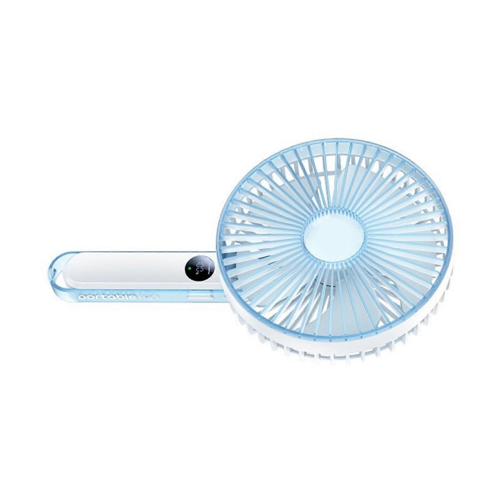 USB C Handheld- und Desktop-Lüfter Starker Windausgang USB Wiederaufladbarer Lüfter für Zuhause im Freien Weiß