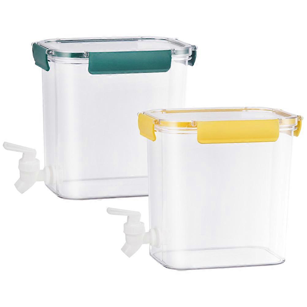 Assorted Color Plastic Drink Dispenser with Spigot for Mason Jar 2pcs Stylish Modern Design