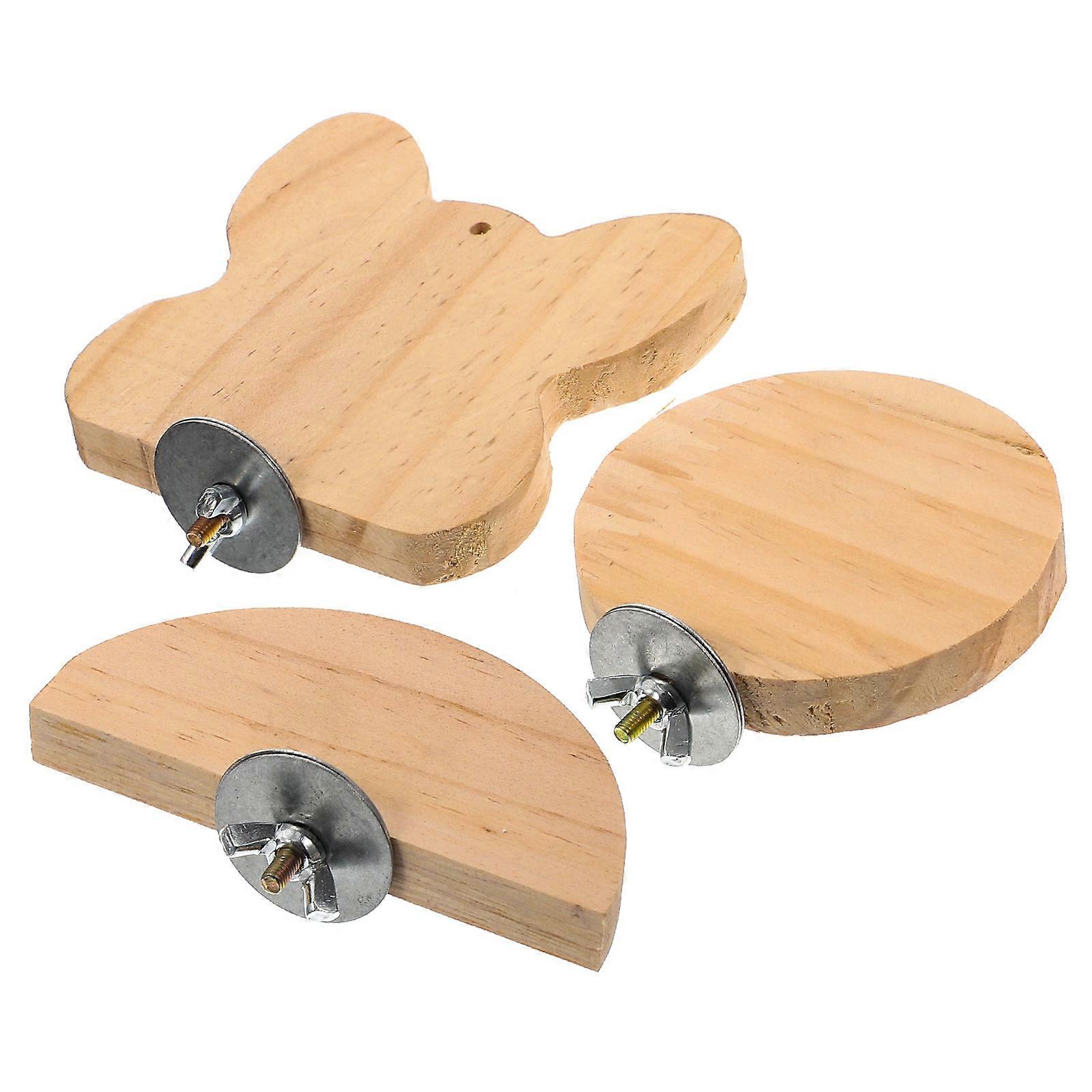 3pcs Pet Parrot Platform Hambird Jump Board Fun Cage Accessories for Guinea Pig Playtime – Engaging Design to Reduce Stress and Enrich Environment