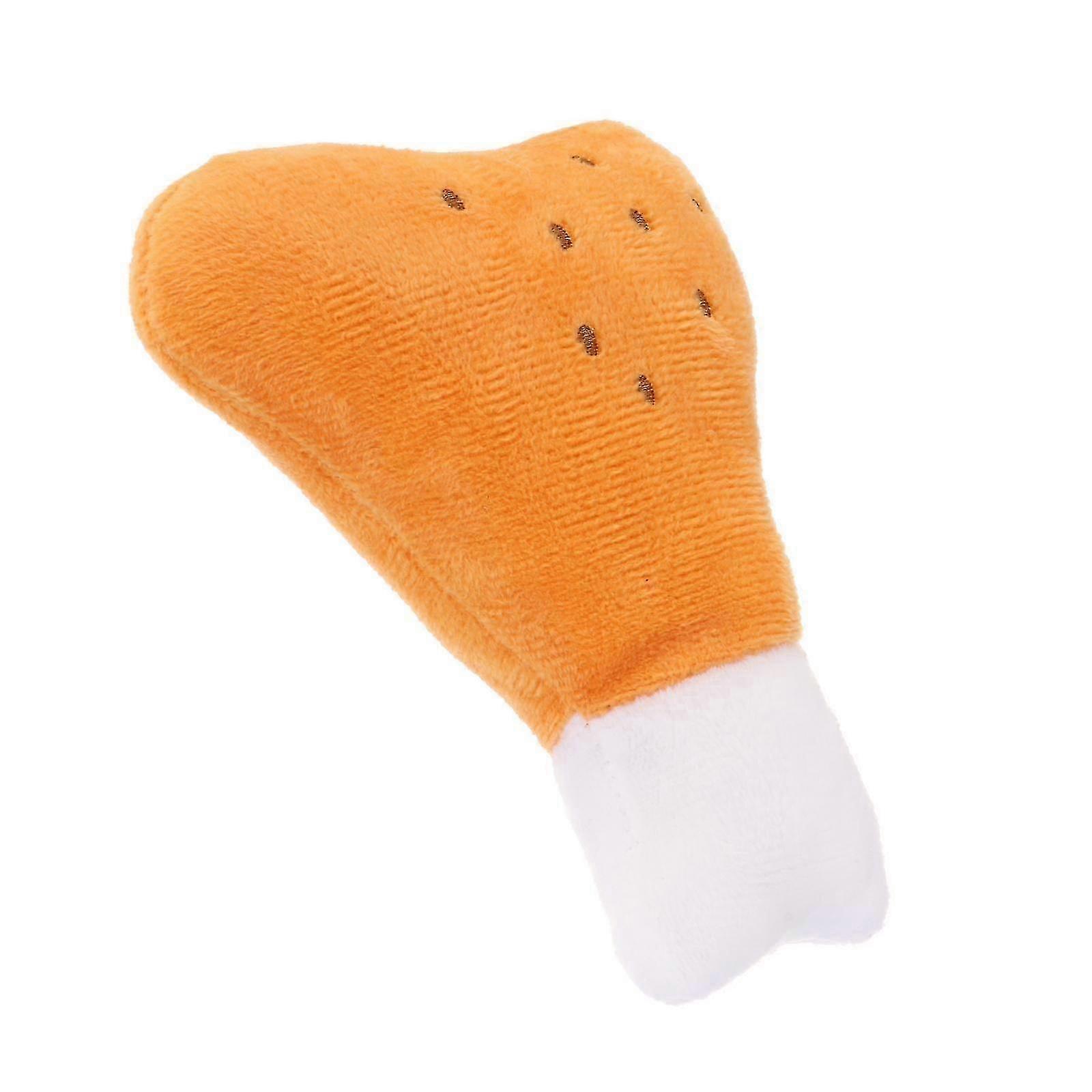 Plush Chicken Leg Squeaker Toy for Puppies & Dogs - Chew Molar Play Toy Gift for Pet Fun & Dental Health