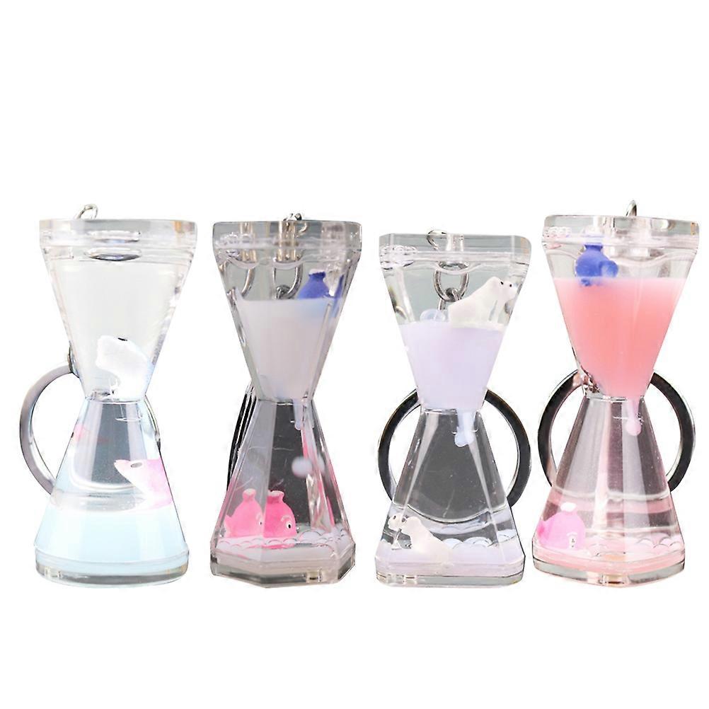 Creative Animal Key Holder Set Hourglass Design Mini Keychains for Car, House & Bag Decoration Unique Birthdays & Special Occasions Random Color