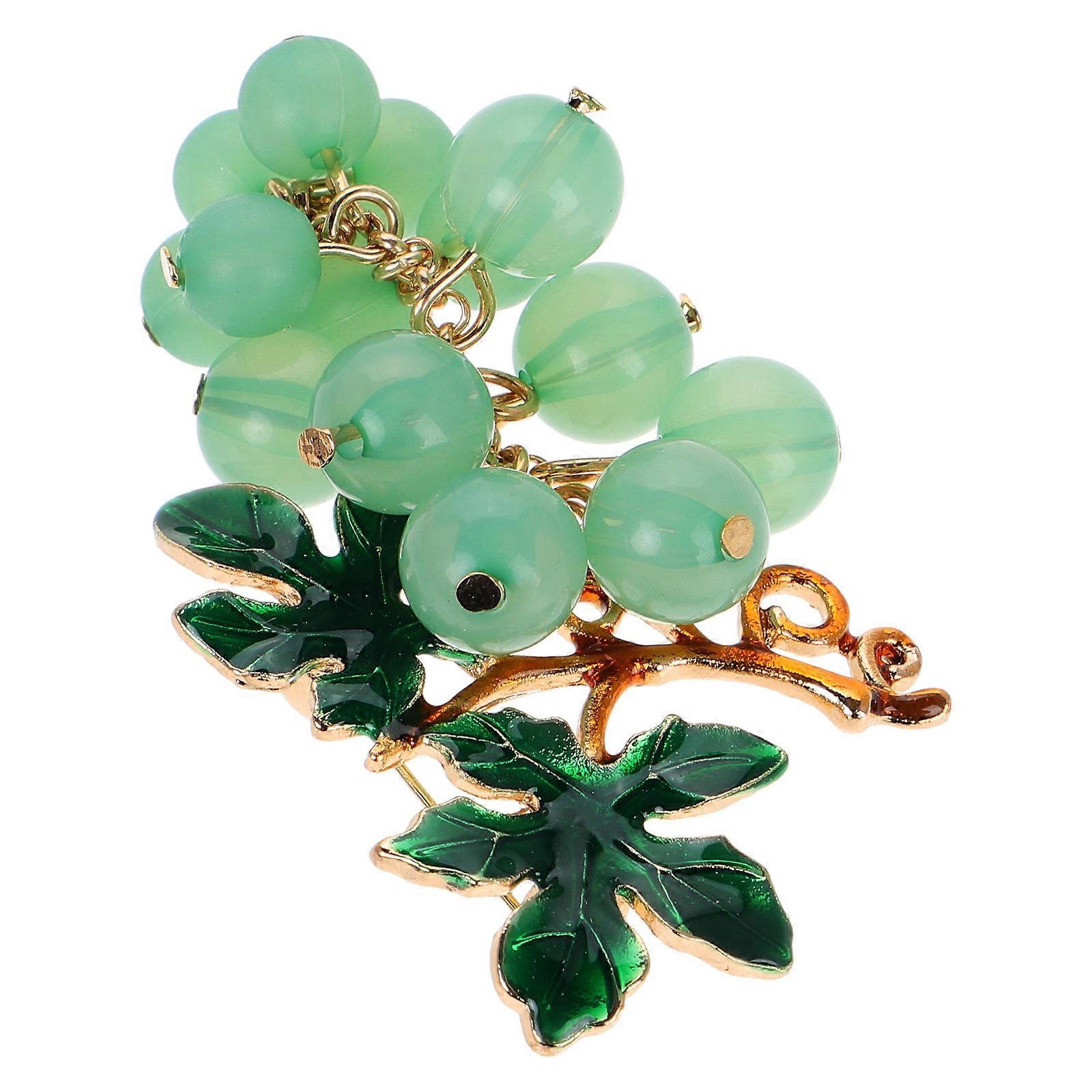 a polished and creative product description for your **Green Grape Brooch Pin**:

 

### 🍇 Elegant Green Grape Brooch Pin – A Touch of Nature